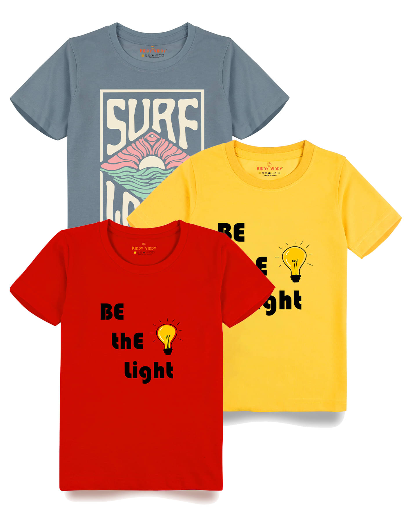     			KIDDY VIDDY Pack of 1 Boys Cotton T-Shirt ( Red )