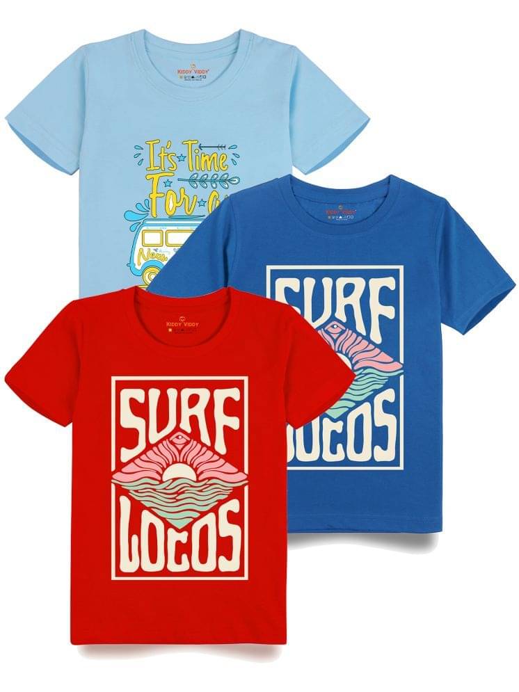     			KIDDY VIDDY Pack of 1 Boys Cotton T-Shirt ( Teal )