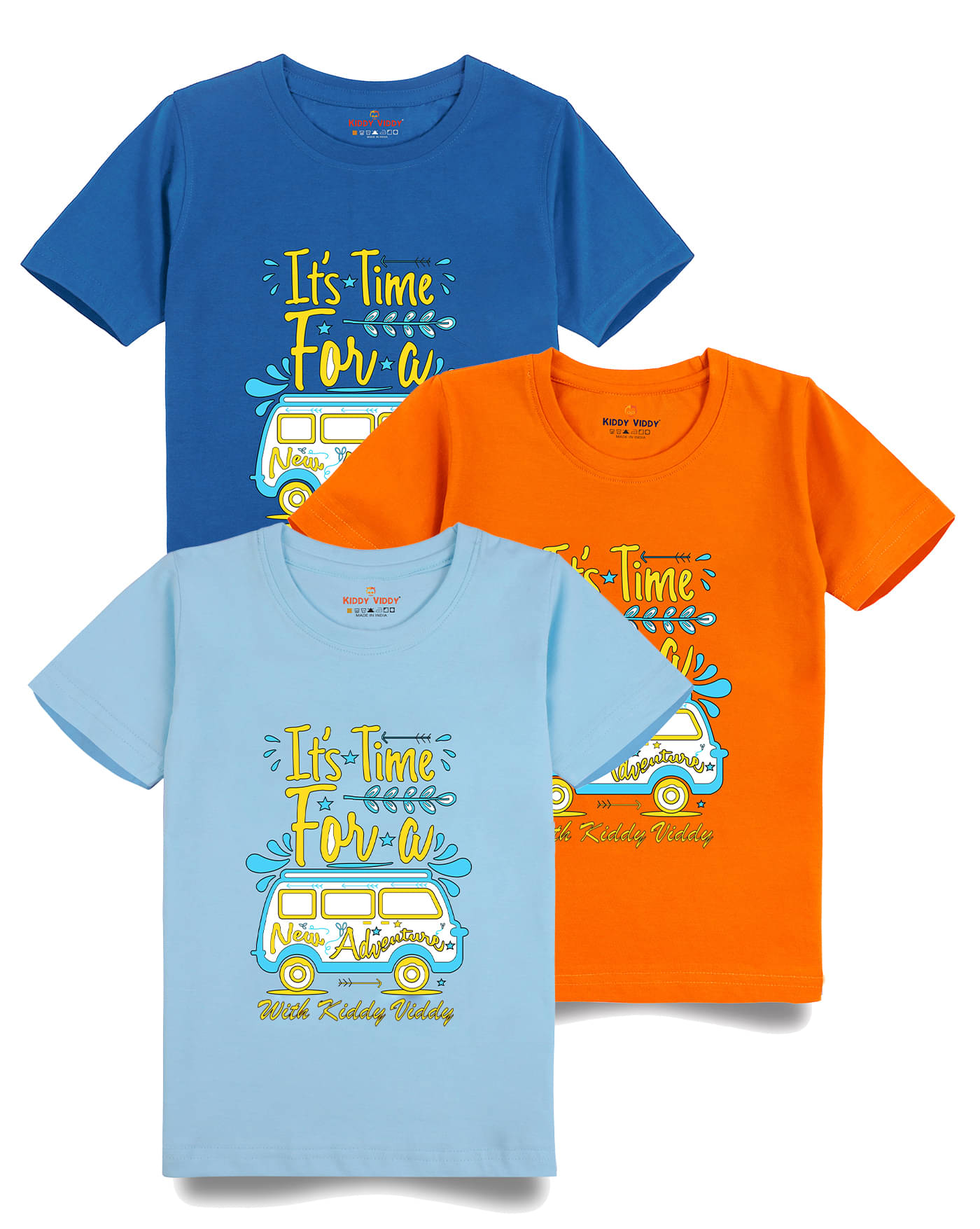     			KIDDY VIDDY Pack of 1 Boys Cotton T-Shirt ( Teal )