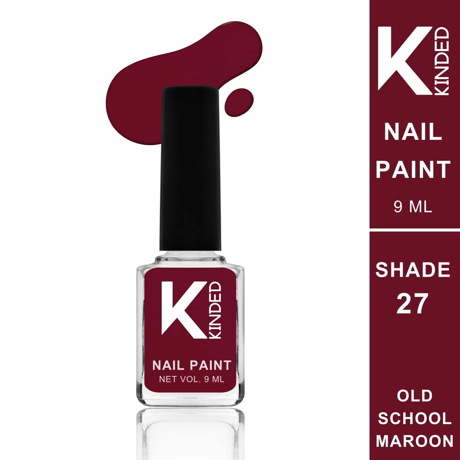     			KINDED Maroon Glossy Nail Polish 9 ( Pack of 1 )