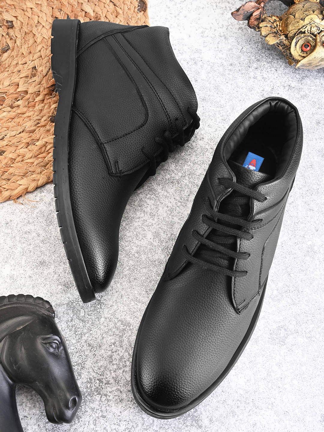    			Karsun Black Men's Formal Boots