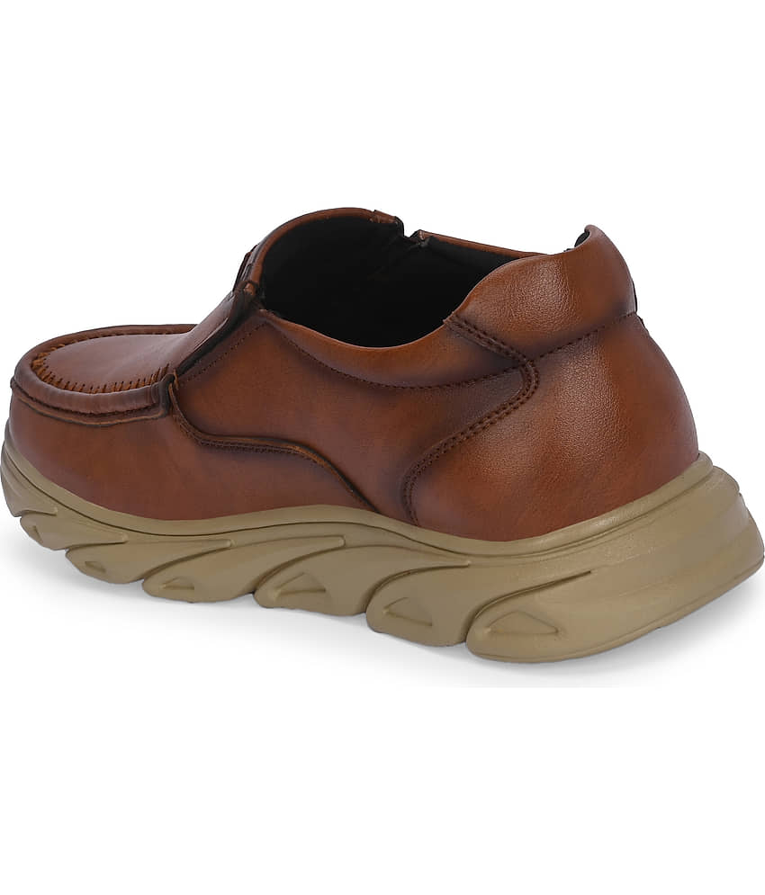 Men's Shoes Brown Colour Shoes Without Laces Formal Wear Men