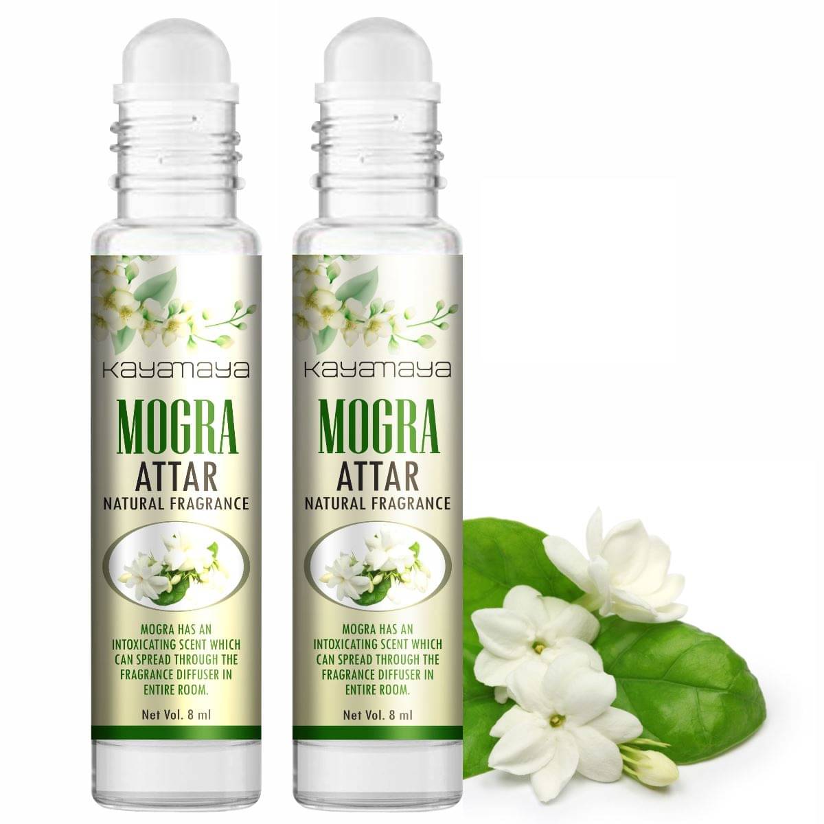     			Mogra Attar Perfume for Unisex - Pure, Natural Undiluted | Set of 2 Herbal Attar
