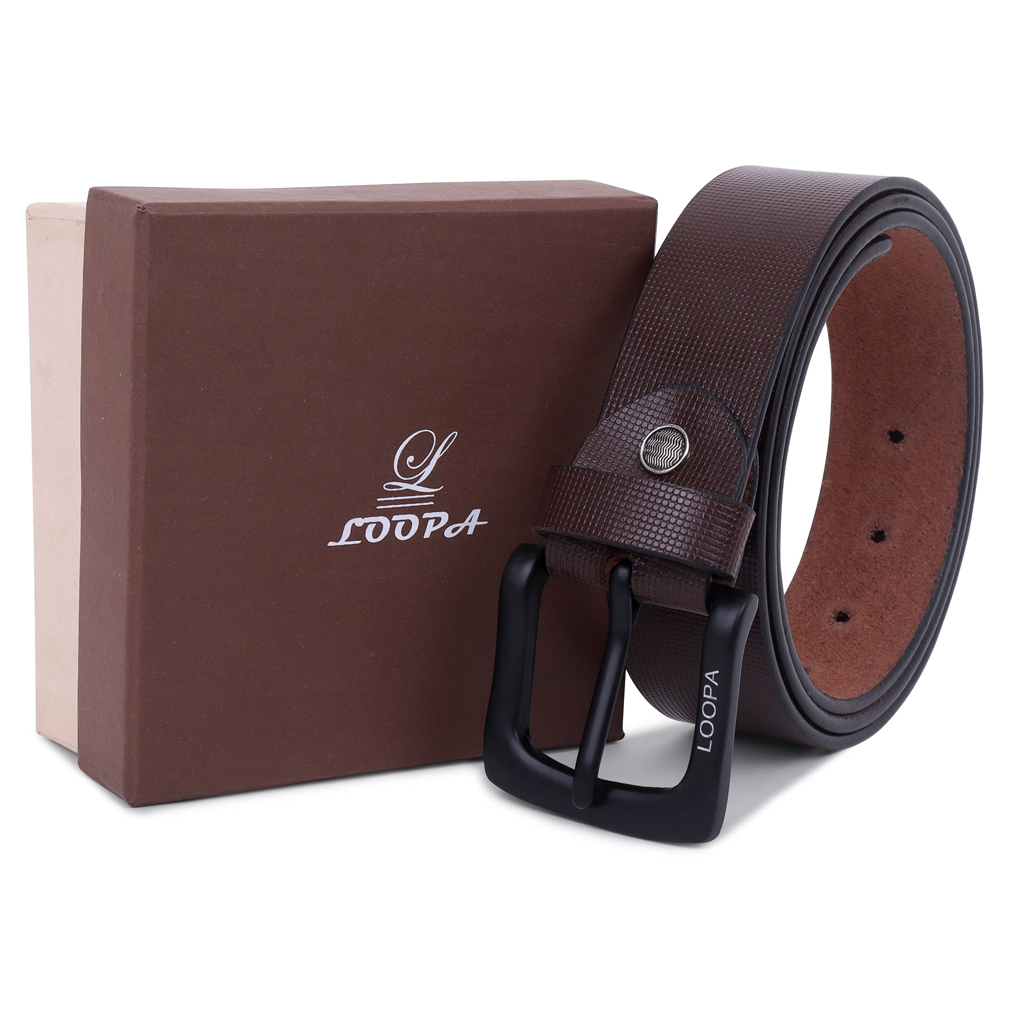     			Loopa - Brown 100% Leather Men's Formal Belt ( Pack of 1 )
