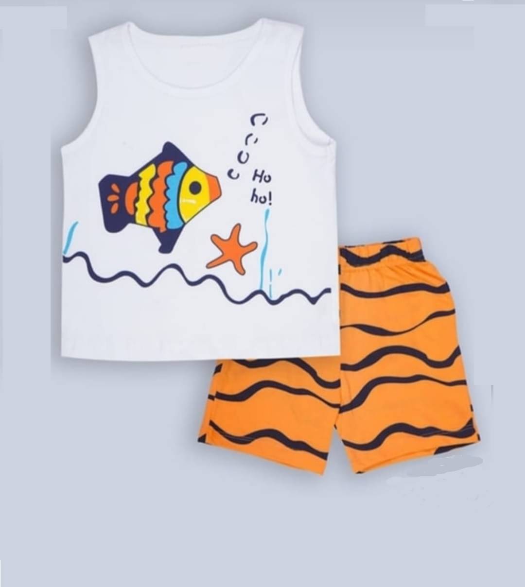 MUSNAH GARMENTS Pack of 2 Boys Cotton T-Shirt & Shorts Set ( White ) MUSNAH GARMENTS Pack of 2 Boys Cotton T-Shirt & Shorts Set ( White )