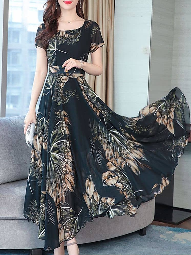 Women's Dresses Raabta Fashion Black Long Dress Raabta Fashion Women Floral Printed Maxi Dress Women's Dresses Raabta Fashion Black Long Dress Raabta Fashion Women Floral Printed Maxi Dress