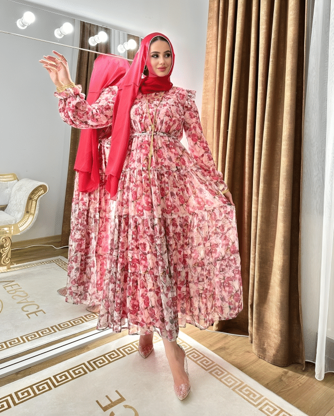 SARINKU Peach Georgette Stitched Burqas without Hijab - Single SARINKU Peach Georgette Stitched Burqas without Hijab - Single
