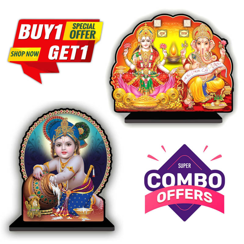     			Saf Wood Laxmi Ganesh Idol ( 27.94 cm )