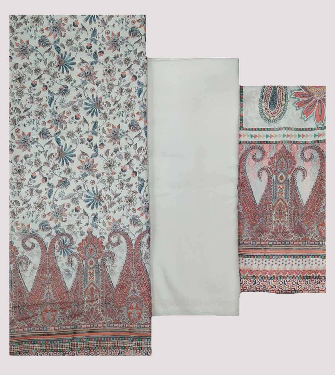     			Soul Essence Unstitched Woollen Printed Dress Material - White ( Pack of 1 )