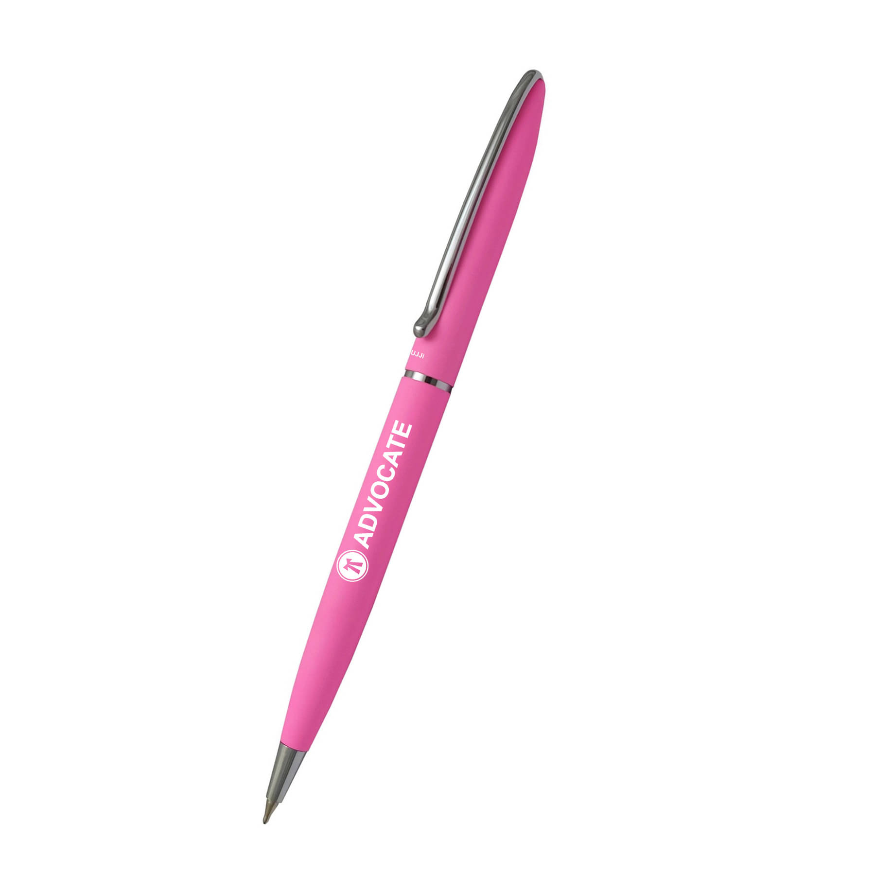     			UJJi Advocate Logo Sleek Design Metal Body Pink Color Matte Finish Ball Pen