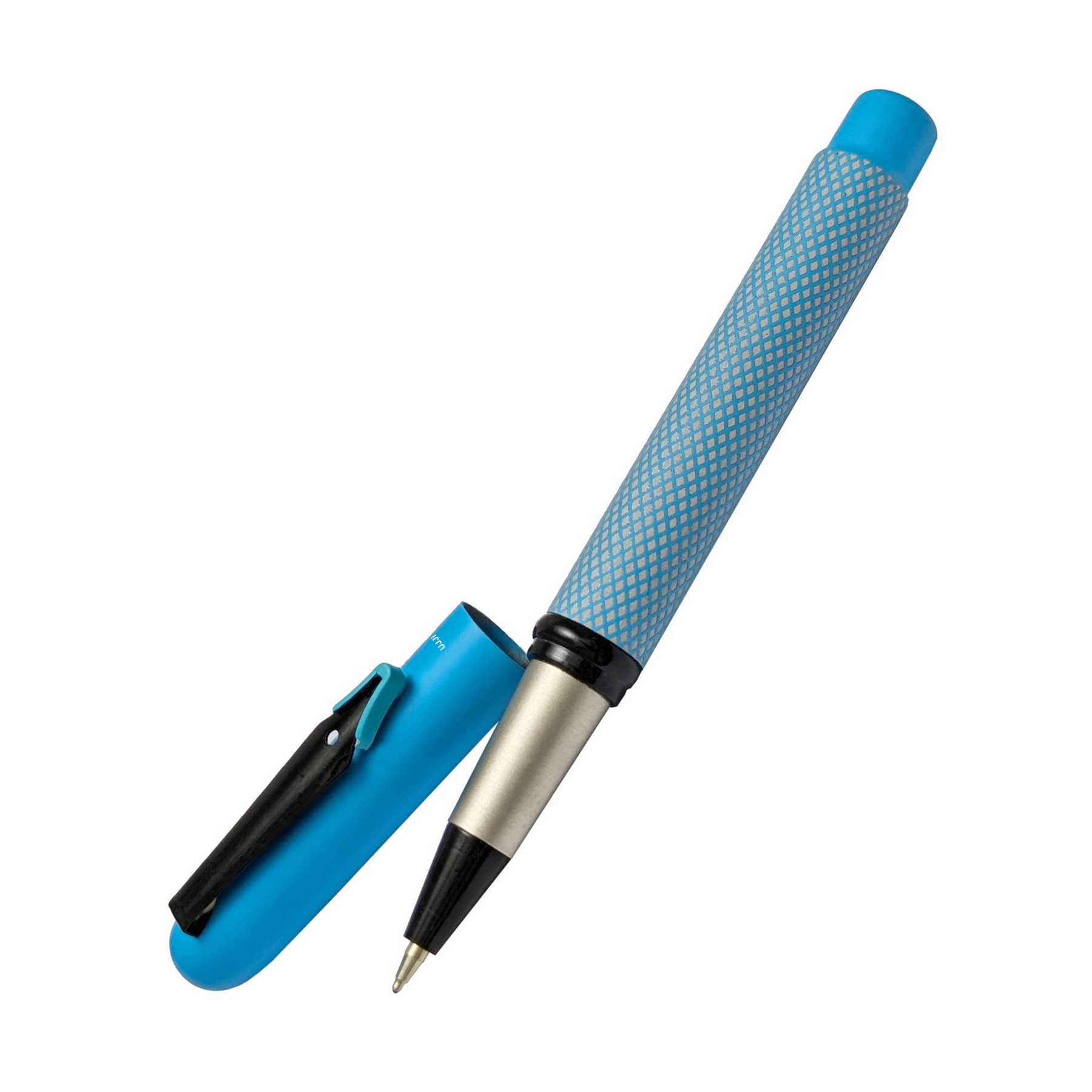 UJJi Magnetic Cap Textured Pattern Body Design Blue Color Nib Design Clip Roller Ball Pen UJJi Magnetic Cap Textured Pattern Body Design Blue Color Nib Design Clip Roller Ball Pen