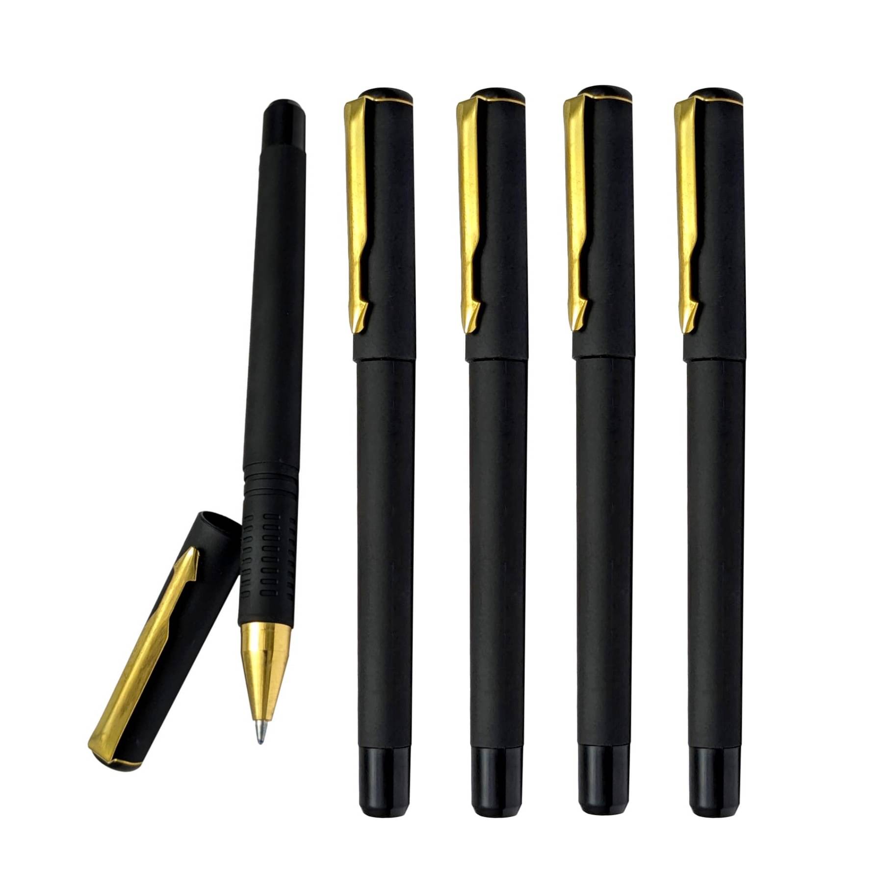     			UJJi Matte Finish Black Body Fine Point Gel Ink Pen Gel Pen