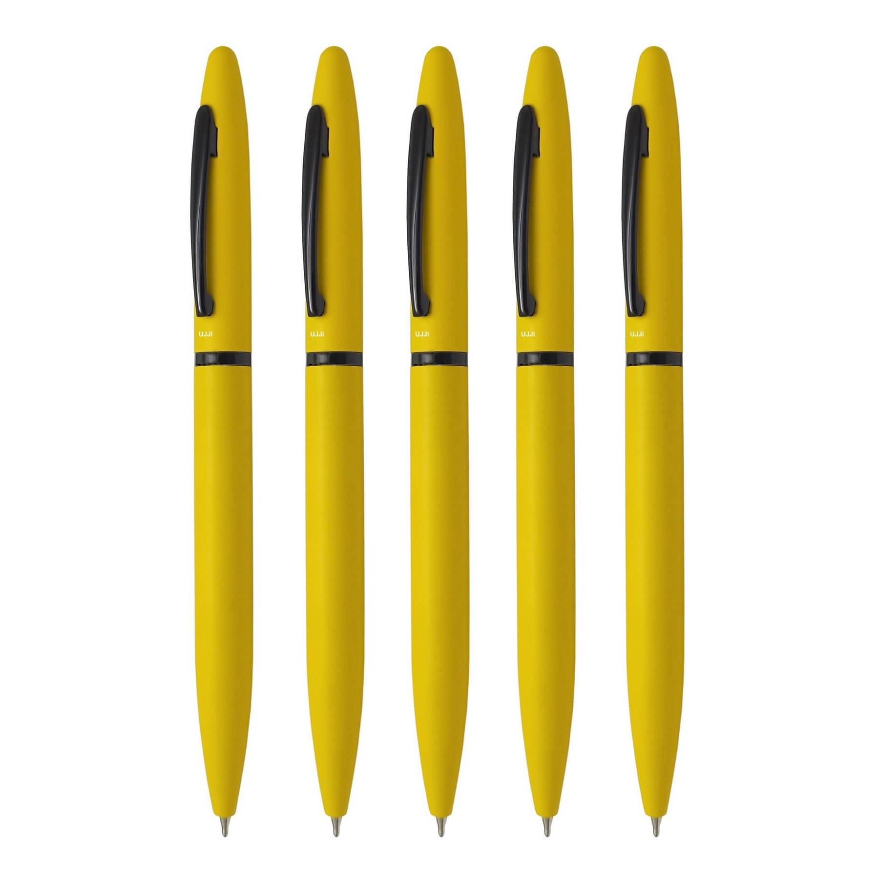 UJJi Yellow Color Matte Finish Body with Black Clip Sleek Design Ball Pen UJJi Yellow Color Matte Finish Body with Black Clip Sleek Design Ball Pen