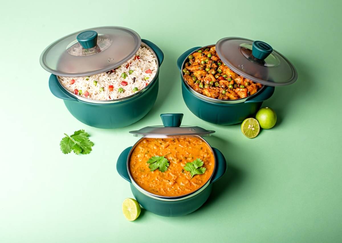     			iview kitchenware Serving Bowl/Food Bowl Stainless Steel Plain Serving Bowl 12 cm ( Set of 3 ) Sea Green
