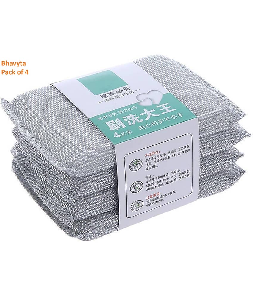 Bhavyta Sponge Scrubber pad Stainless Steel Scrub Pad - Body Care - Loofah and Other Tools | Buy online on ZillyBuy