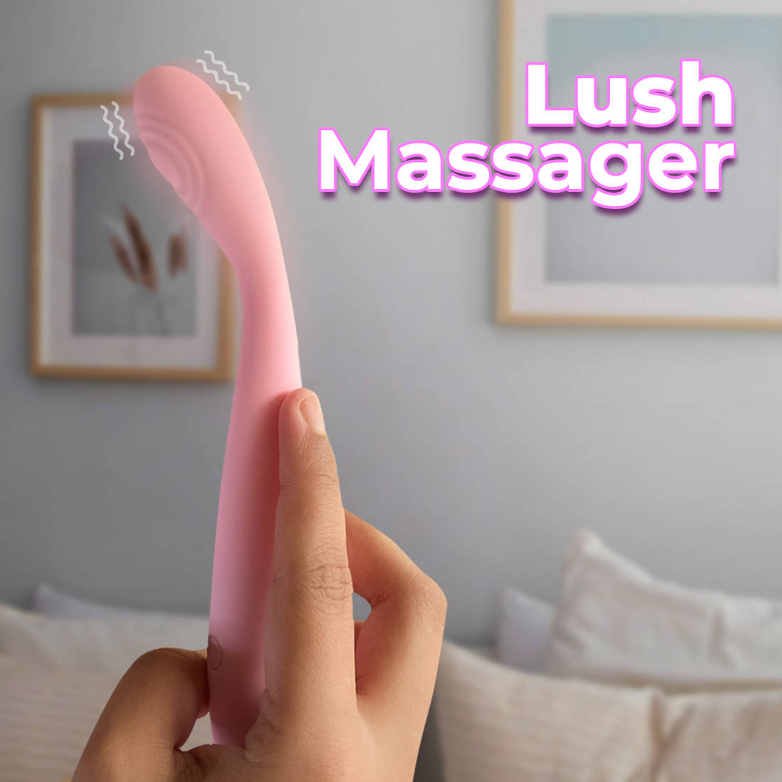     			Calmras Lush Flexible Neck Massage Wand, USB Rechargeable Groov Massage Stick, Waterproof Massager