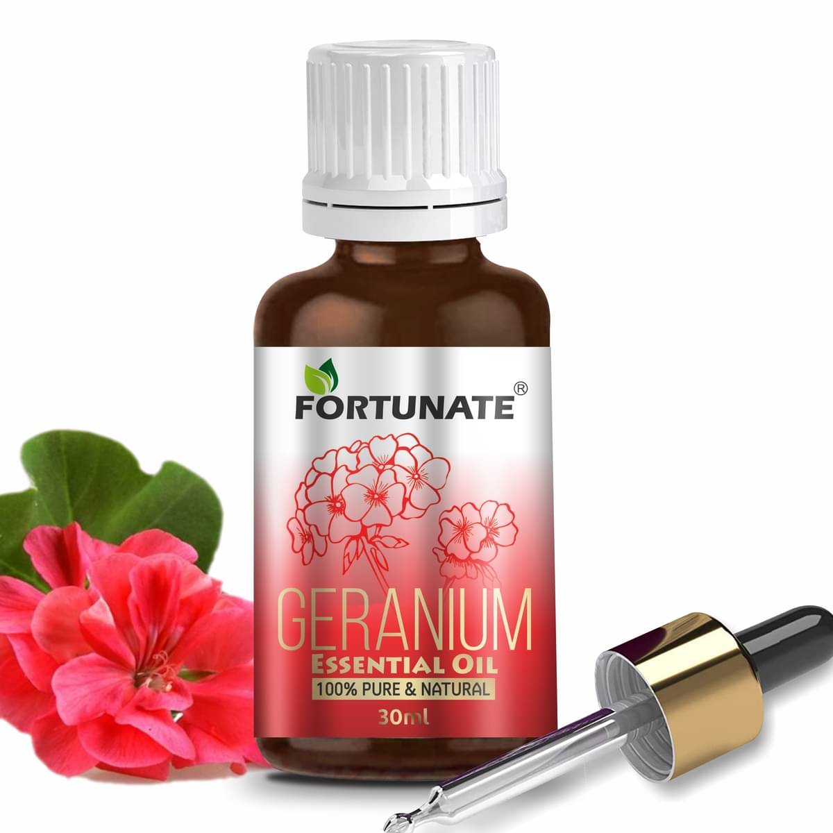     			Fortunate Geranium Essential Oil With Dropper 30 mL ( Pack of 1 )