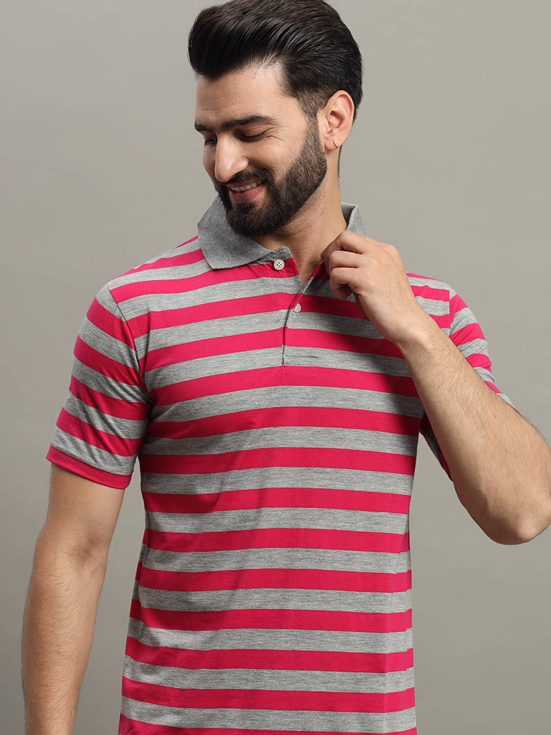 GET GOLF Pack of 1 Cotton Blend Regular Fit Self Design Half Sleeves Men's Polo T Shirt ( Pink )     			GET GOLF Pack of 1 Cotton Blend Regular Fit Self Design Half Sleeves Men's Polo T Shirt ( Pink )