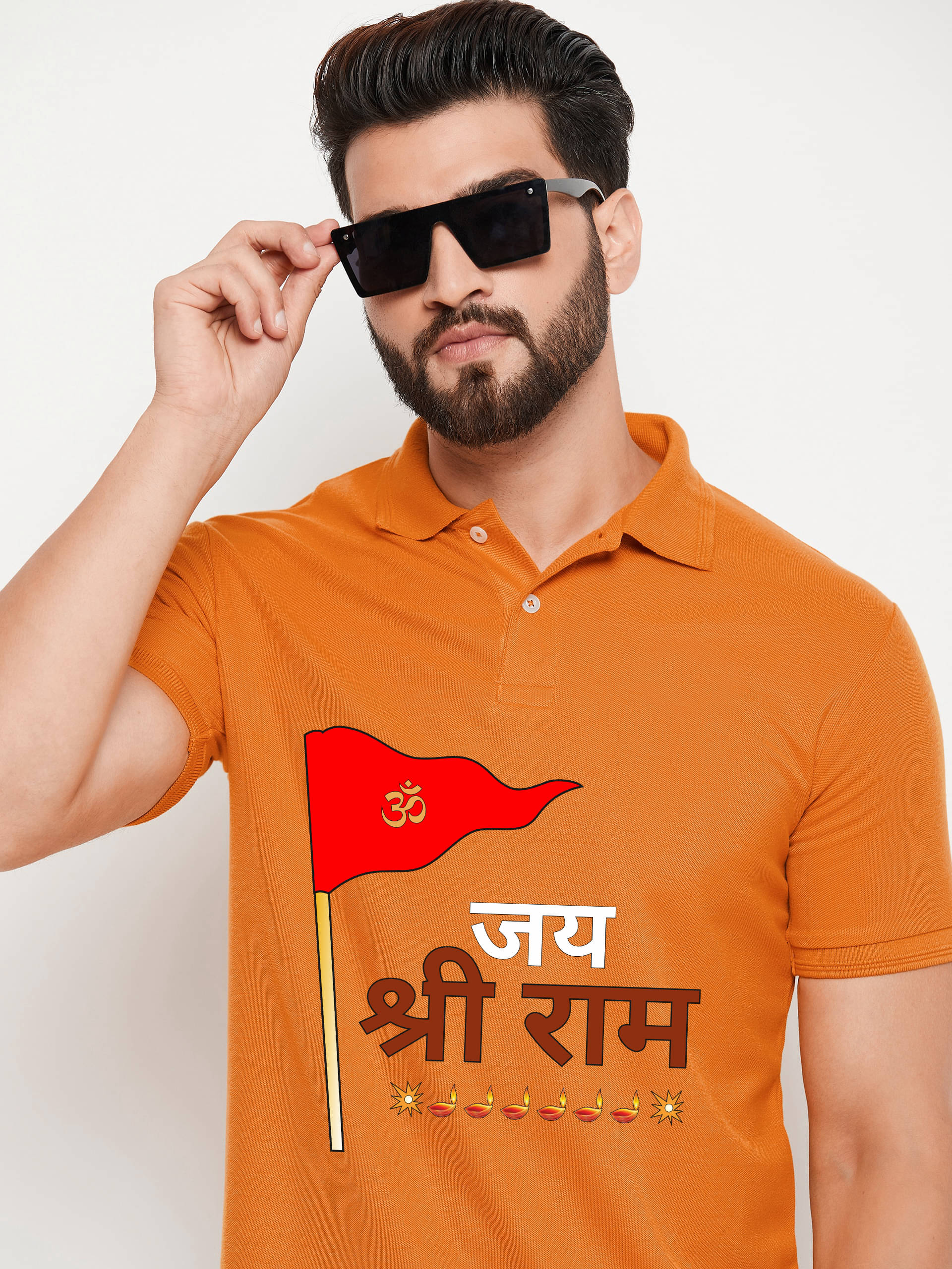 GET GOLF Pack of 1 Cotton Blend Regular Fit Self Design Half Sleeves Men's Polo T Shirt ( Orange ) GET GOLF Pack of 1 Cotton Blend Regular Fit Self Design Half Sleeves Men's Polo T Shirt ( Orange )