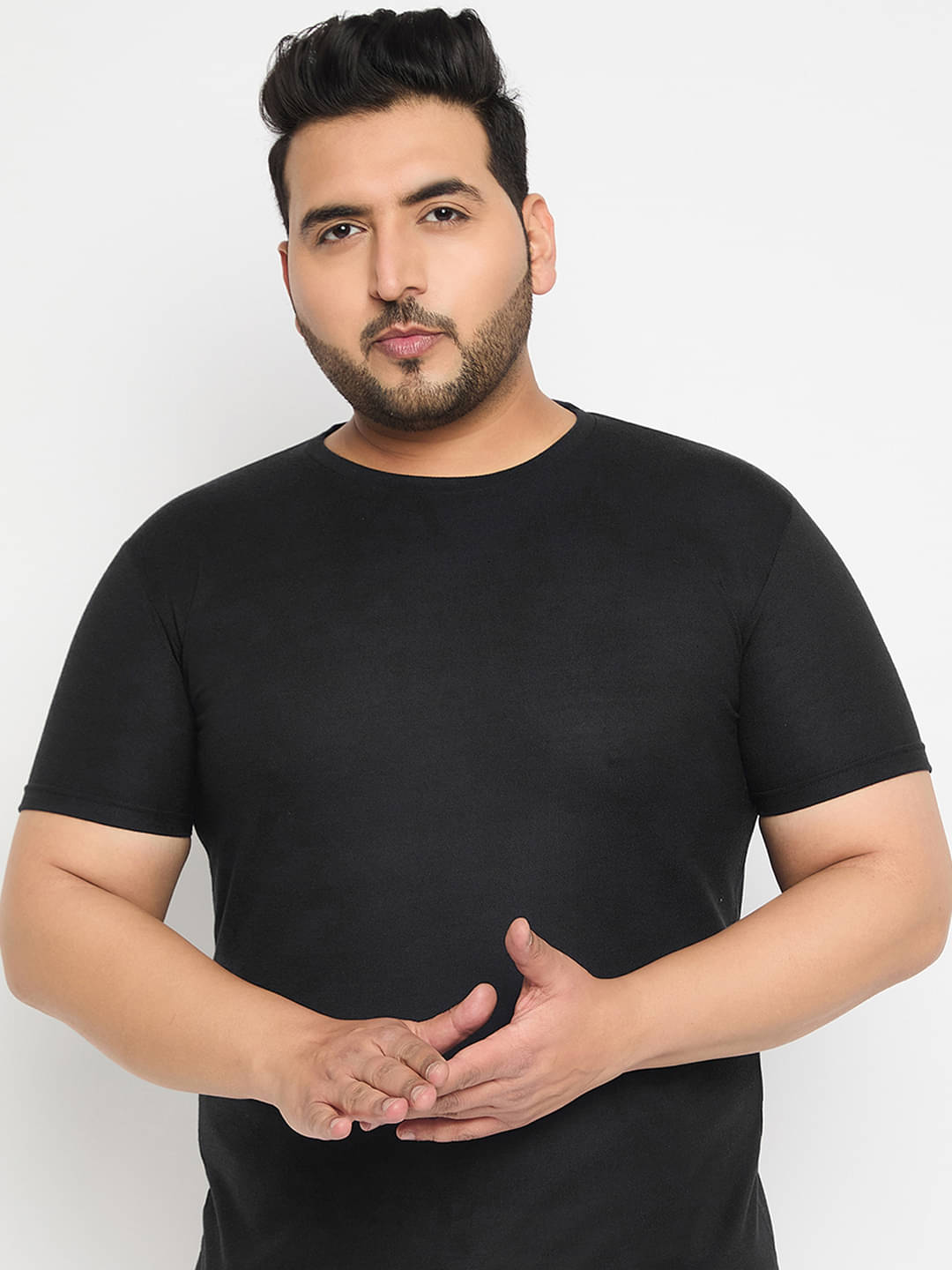 GET GOLF Cotton Blend Regular Fit Self Design Half Sleeves Men's T-Shirt - Black ( Pack of 1 ) GET GOLF Cotton Blend Regular Fit Self Design Half Sleeves Men's T-Shirt - Black ( Pack of 1 )