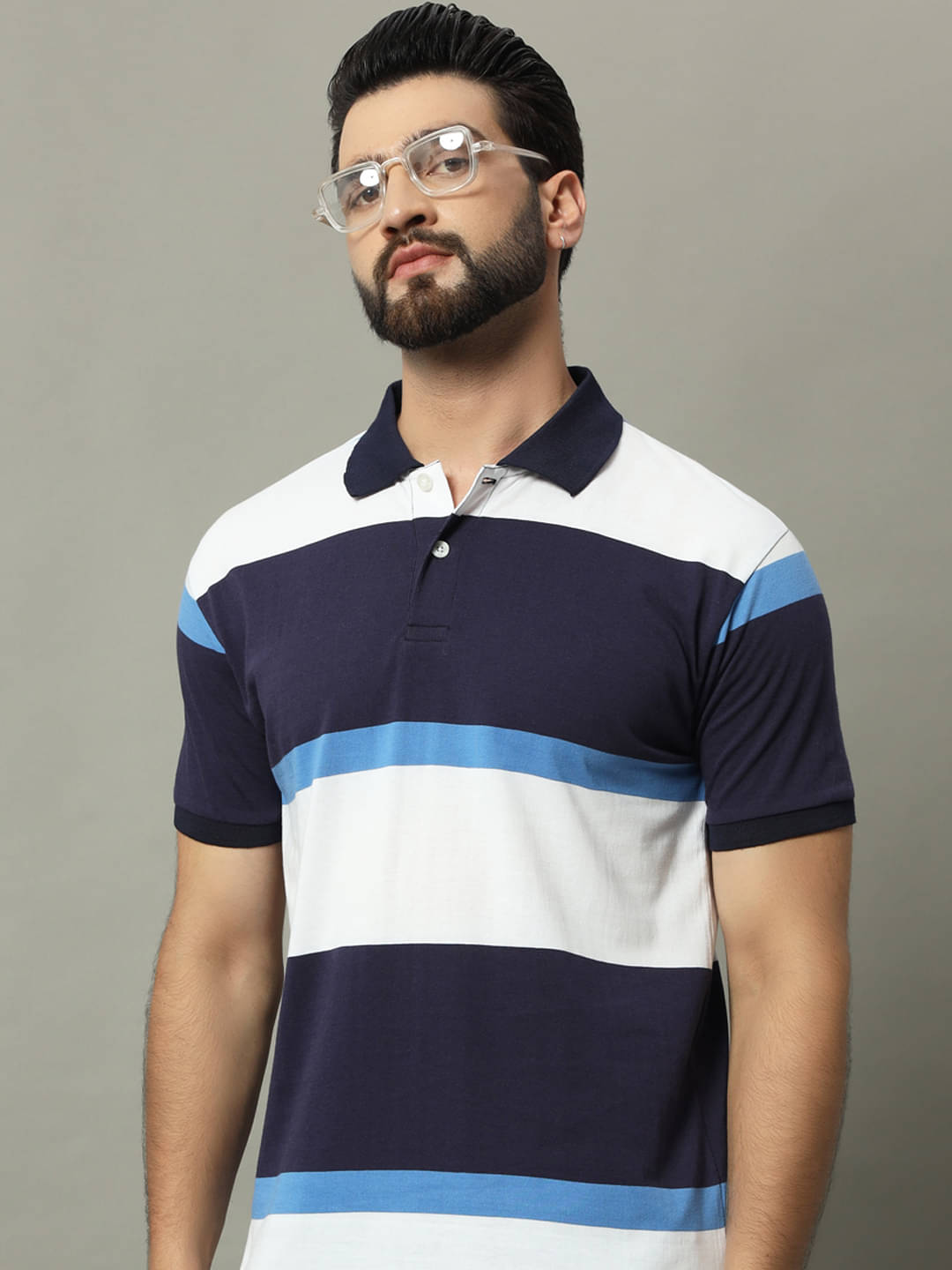     			GET GOLF Pack of 1 Cotton Blend Regular Fit Self Design Half Sleeves Men's Polo T Shirt ( Multicolor )