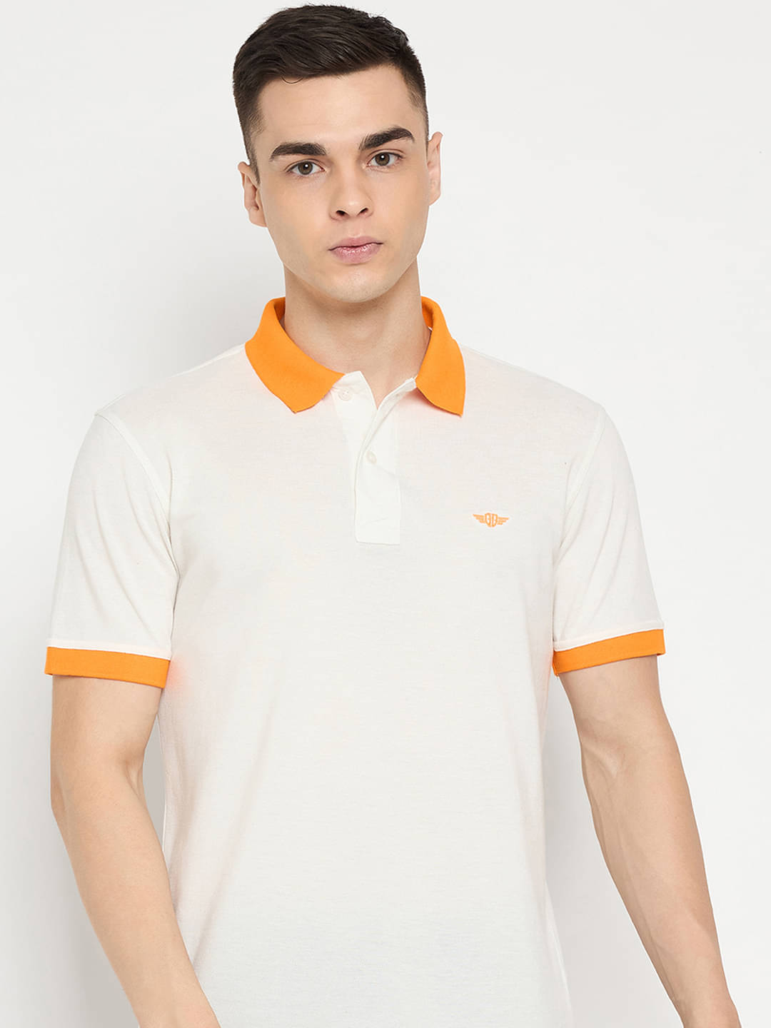 GET GOLF Pack of 1 Cotton Blend Regular Fit Self Design Half Sleeves Men's Polo T Shirt ( White ) GET GOLF Pack of 1 Cotton Blend Regular Fit Self Design Half Sleeves Men's Polo T Shirt ( White )