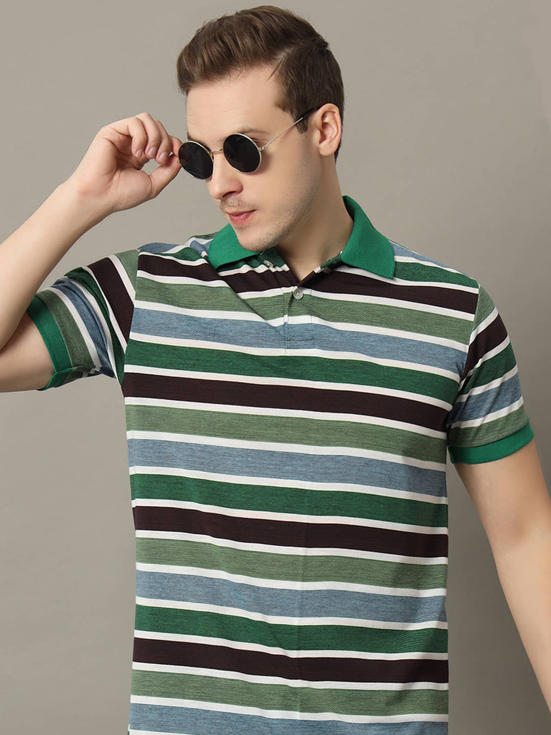 GET GOLF Pack of 1 Cotton Blend Regular Fit Self Design Half Sleeves Men's Polo T Shirt ( Green ) GET GOLF Pack of 1 Cotton Blend Regular Fit Self Design Half Sleeves Men's Polo T Shirt ( Green )