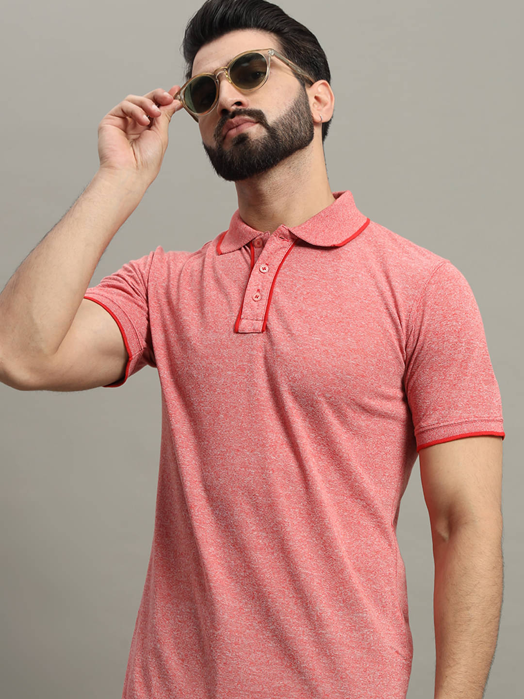 GET GOLF Pack of 1 Cotton Blend Regular Fit Self Design Half Sleeves Men's Polo T Shirt ( Red ) GET GOLF Pack of 1 Cotton Blend Regular Fit Self Design Half Sleeves Men's Polo T Shirt ( Red )