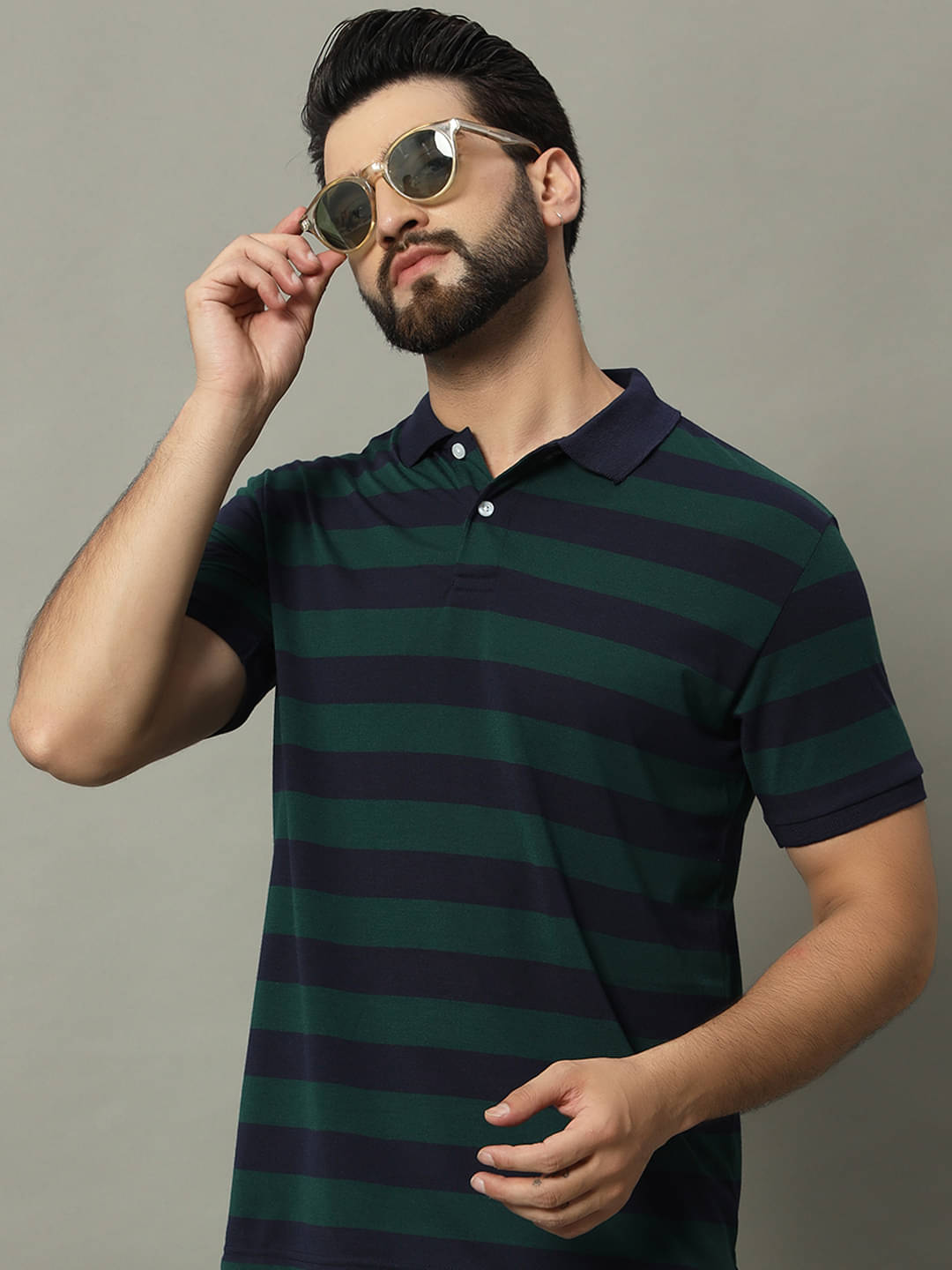GET GOLF Pack of 1 Cotton Blend Regular Fit Self Design Half Sleeves Men's Polo T Shirt ( Navy Blue ) GET GOLF Pack of 1 Cotton Blend Regular Fit Self Design Half Sleeves Men's Polo T Shirt ( Navy Blue )