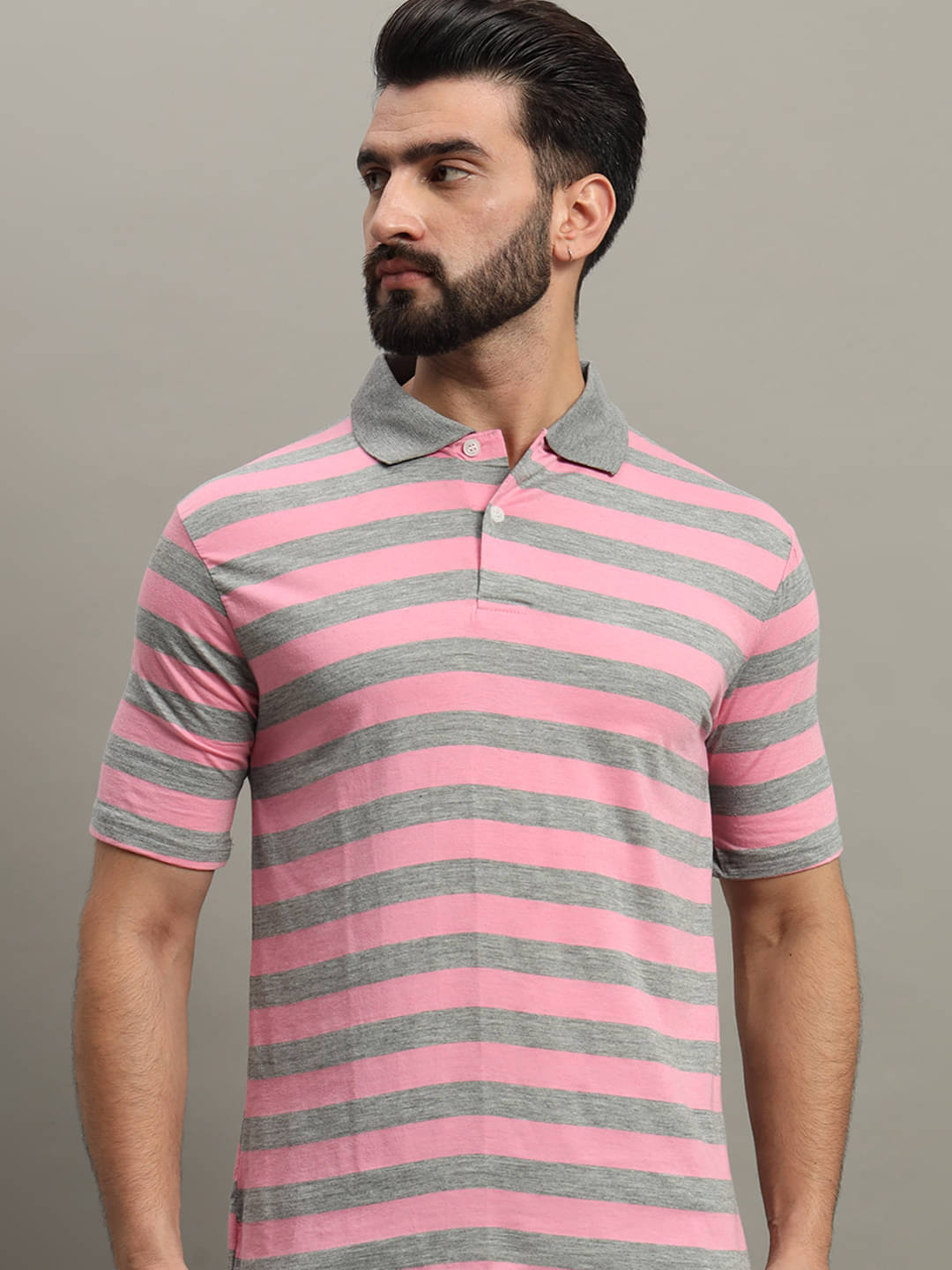 GET GOLF Pack of 1 Cotton Blend Regular Fit Self Design Half Sleeves Men's Polo T Shirt ( Light Pink ) GET GOLF Pack of 1 Cotton Blend Regular Fit Self Design Half Sleeves Men's Polo T Shirt ( Light Pink )