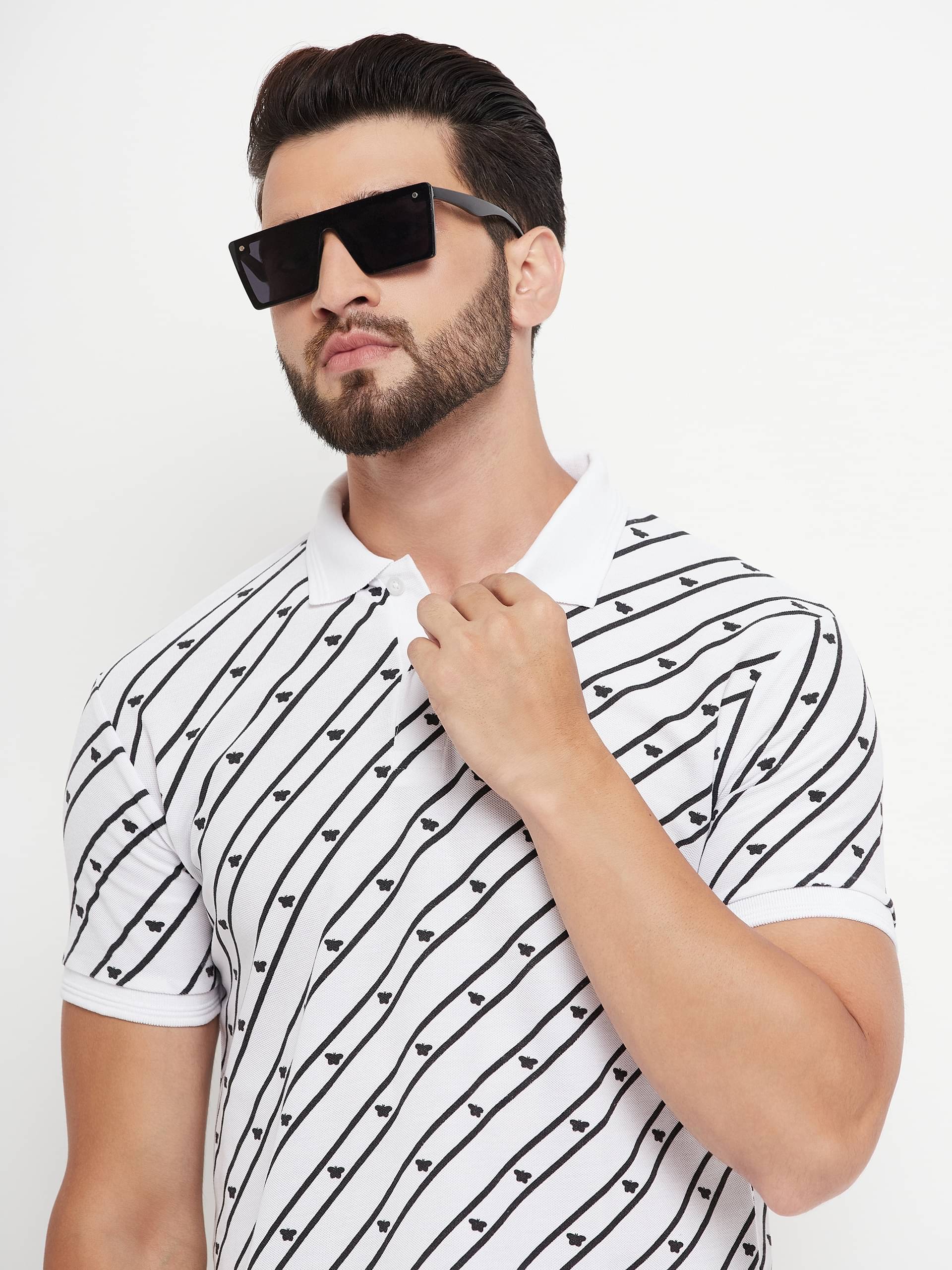 GET GOLF Pack of 1 Cotton Blend Regular Fit Self Design Half Sleeves Men's Polo T Shirt ( White )     			GET GOLF Pack of 1 Cotton Blend Regular Fit Self Design Half Sleeves Men's Polo T Shirt ( White )