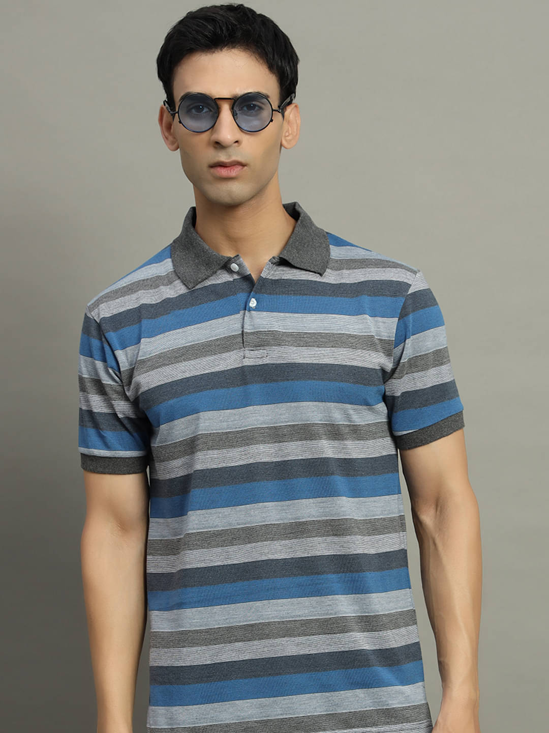 GET GOLF Pack of 1 Cotton Blend Regular Fit Self Design Half Sleeves Men's Polo T Shirt ( Multicolor )     			GET GOLF Pack of 1 Cotton Blend Regular Fit Self Design Half Sleeves Men's Polo T Shirt ( Multicolor )