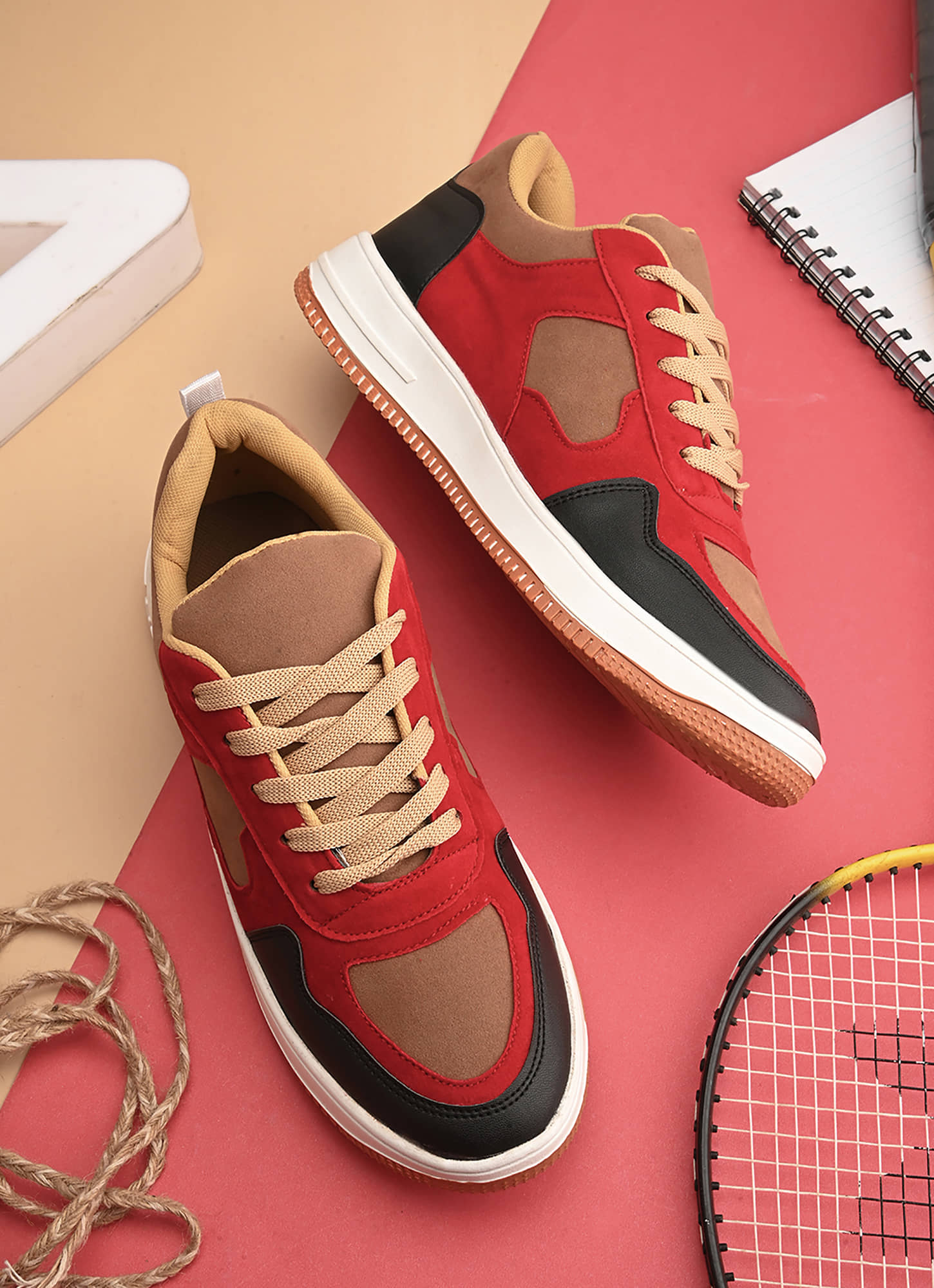 Karsun Red Men's Sneakers - Casual Shoes | Buy online on ZillyBuy