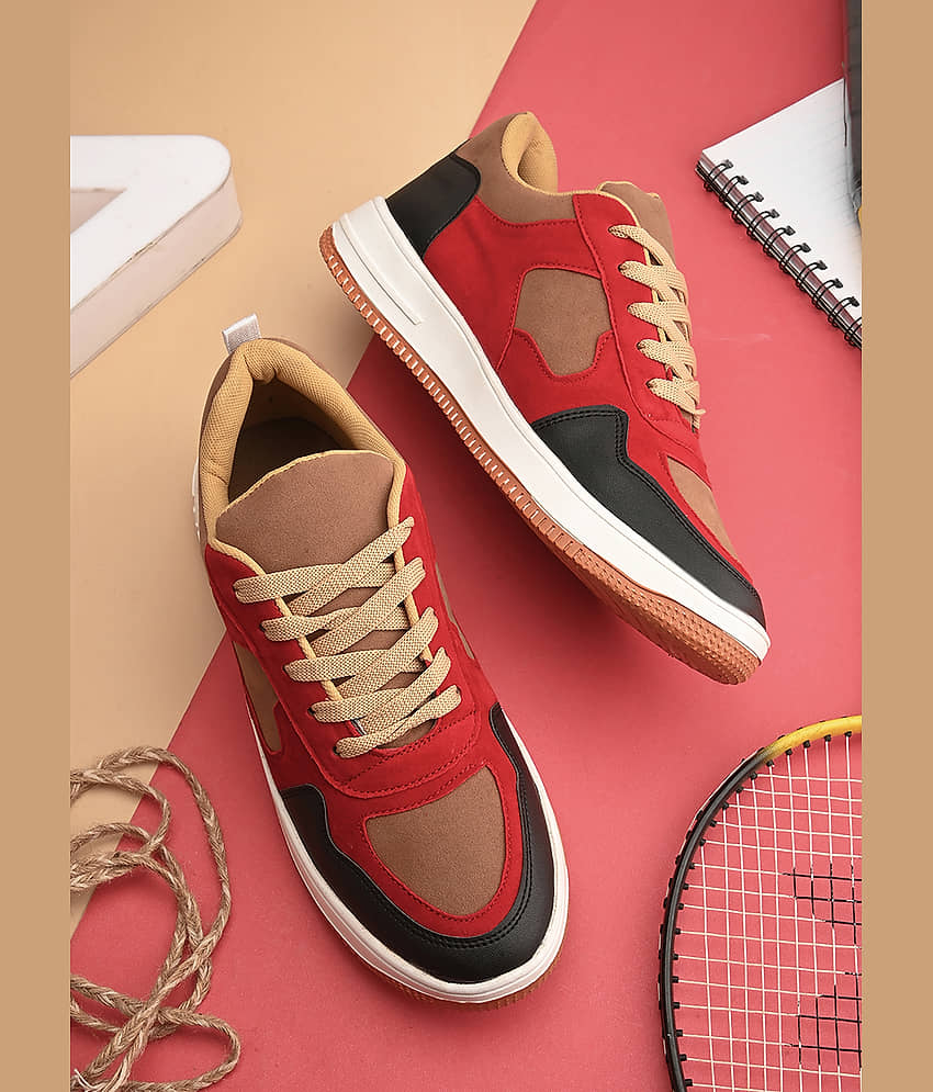 Karsun Red Men's Sneakers - Casual Shoes | Buy online on ZillyBuy