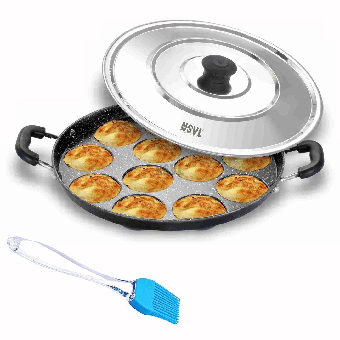 NSVL Aluminium Non-Stick Appam Patra ( Pack of 1 )