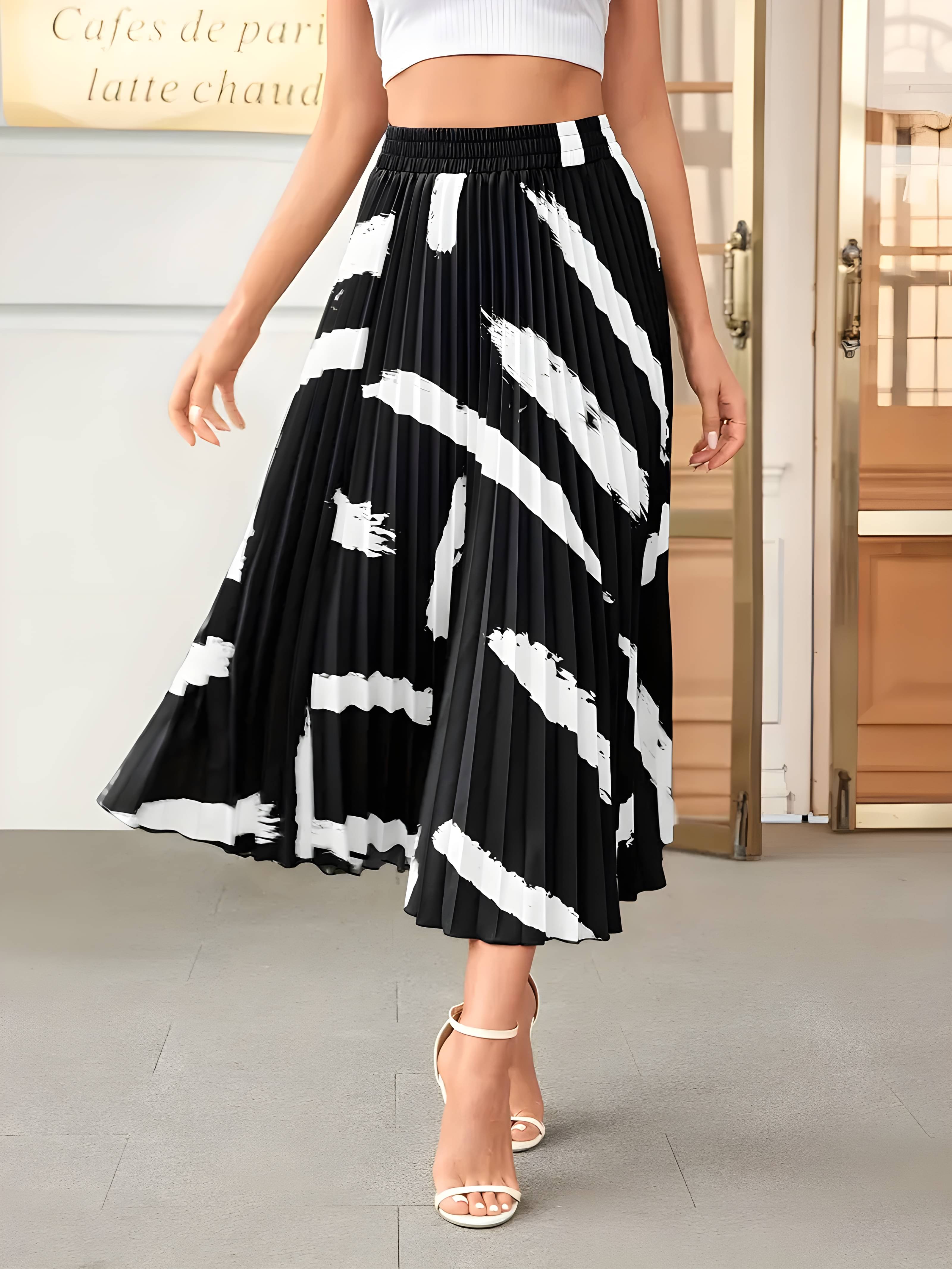 OTABU Black Polyester Women's A-Line Skirt ( Pack of 1 ) OTABU Black Polyester Women's A-Line Skirt ( Pack of 1 )