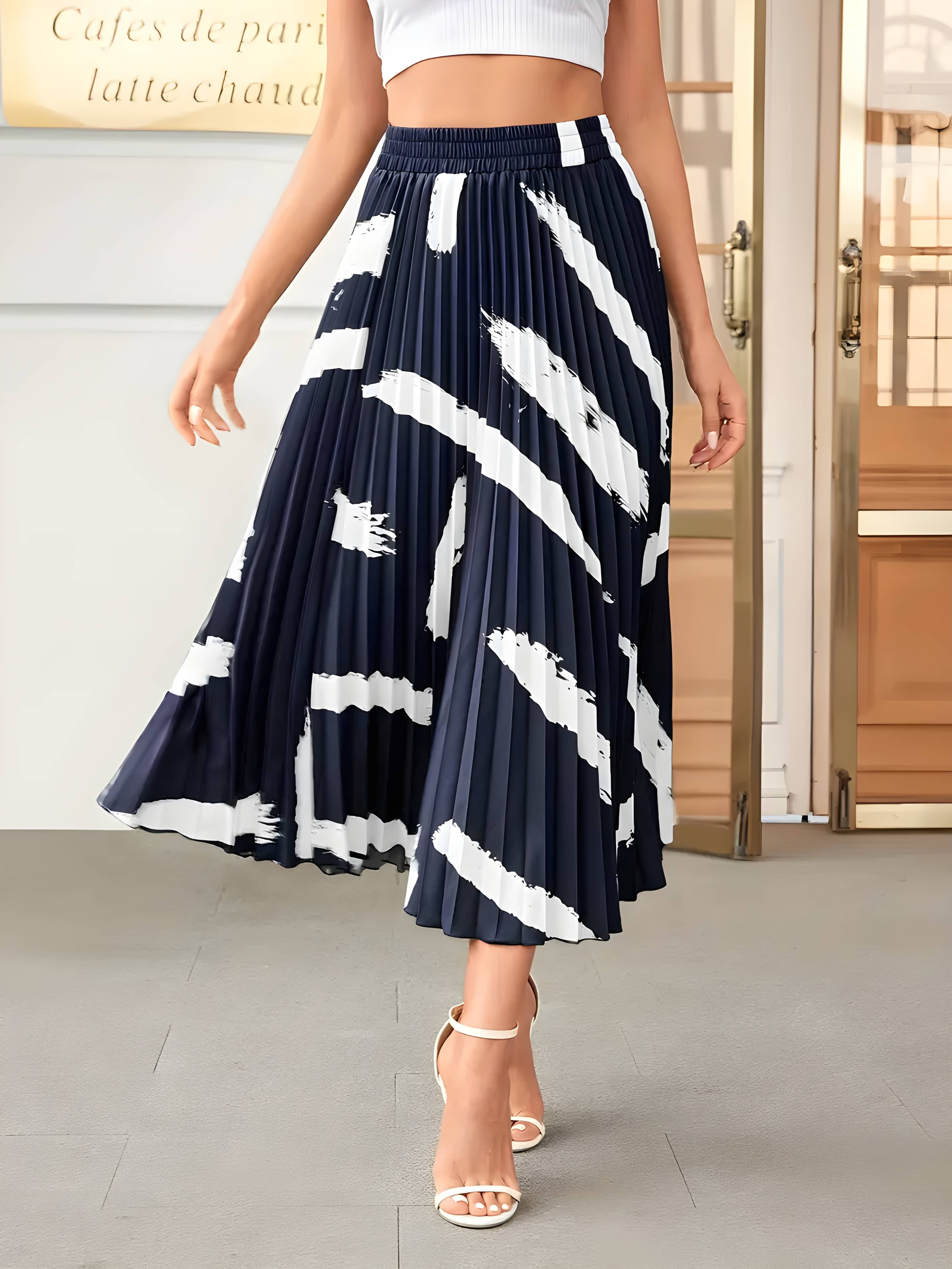 OTABU Blue Polyester Women's A-Line Skirt ( Pack of 1 ) OTABU Blue Polyester Women's A-Line Skirt ( Pack of 1 )