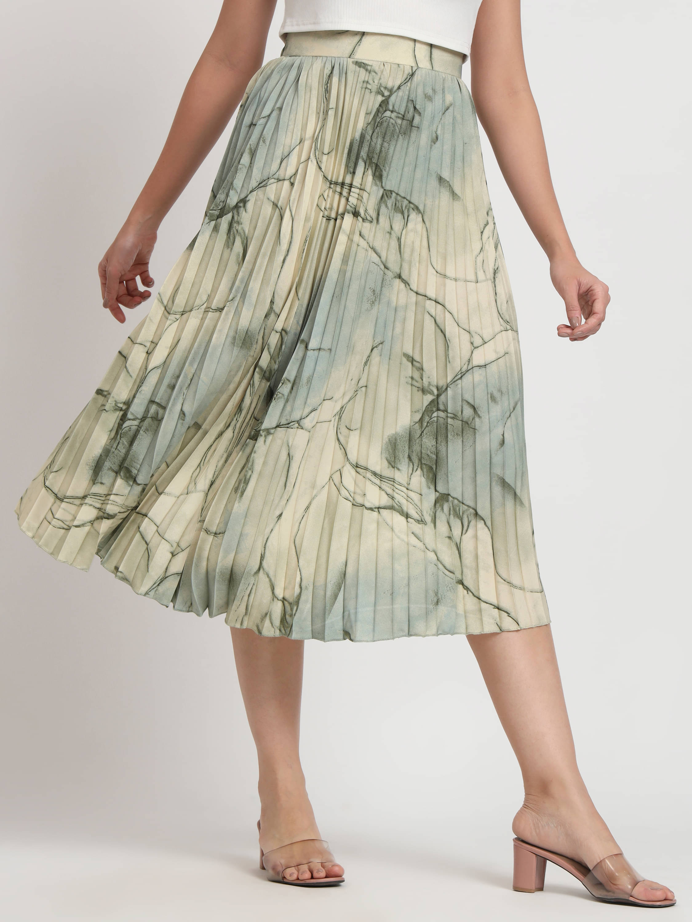     			OTABU Green Polyester Women's A-Line Skirt ( Pack of 1 )