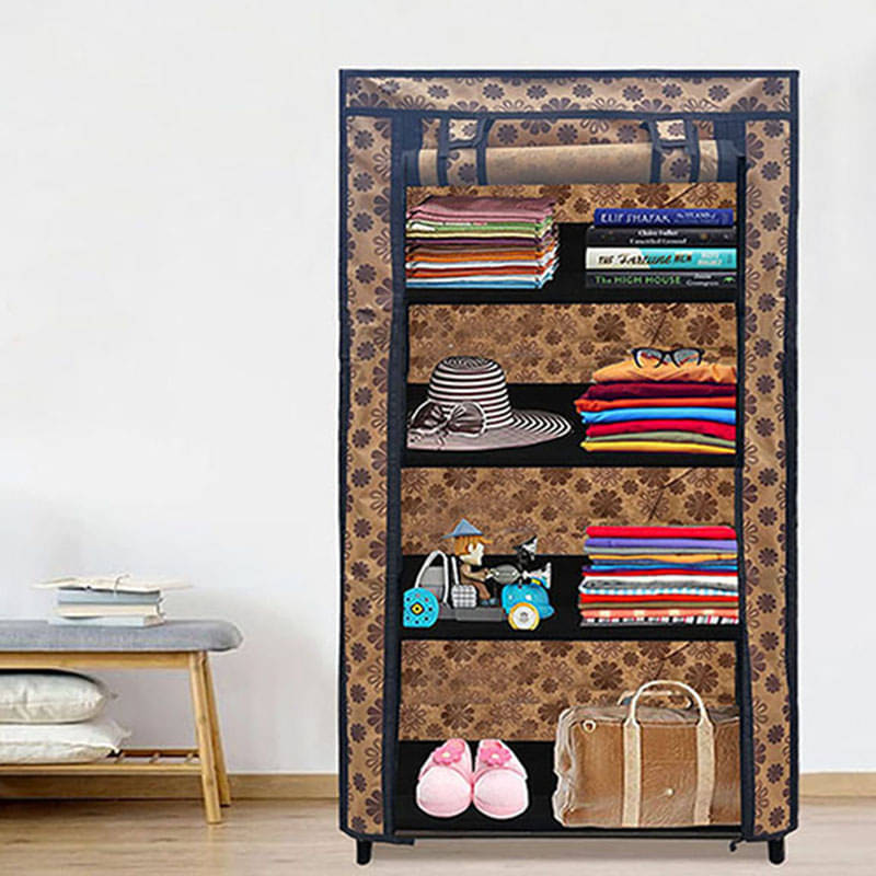 RMRCHANTS 4 Layer Metal Shoe Rack Stand with Cover Shoe Organiser for Home & Office (Flowerprint) RMRCHANTS 4 Layer Metal Shoe Rack Stand with Cover Shoe Organiser for Home & Office (Flowerprint)