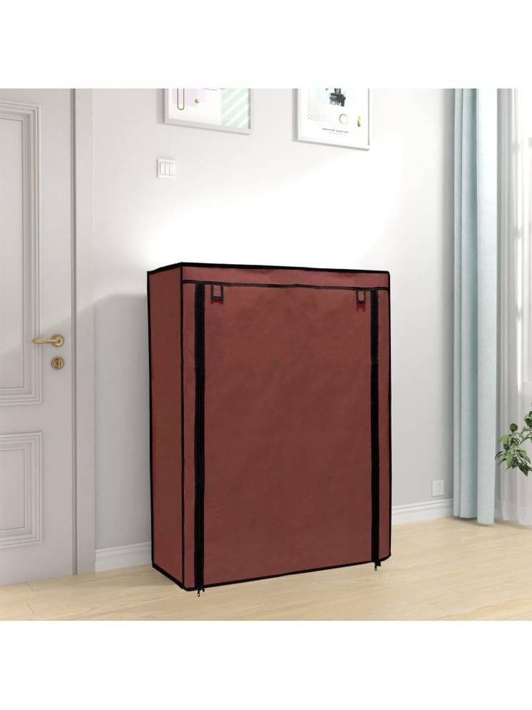     			RMERCHANTS 12 Layer Shoe Rack Cover Portable Foldable Shoe Stand Non Woven Zipper Fabric Cover (Brwon)