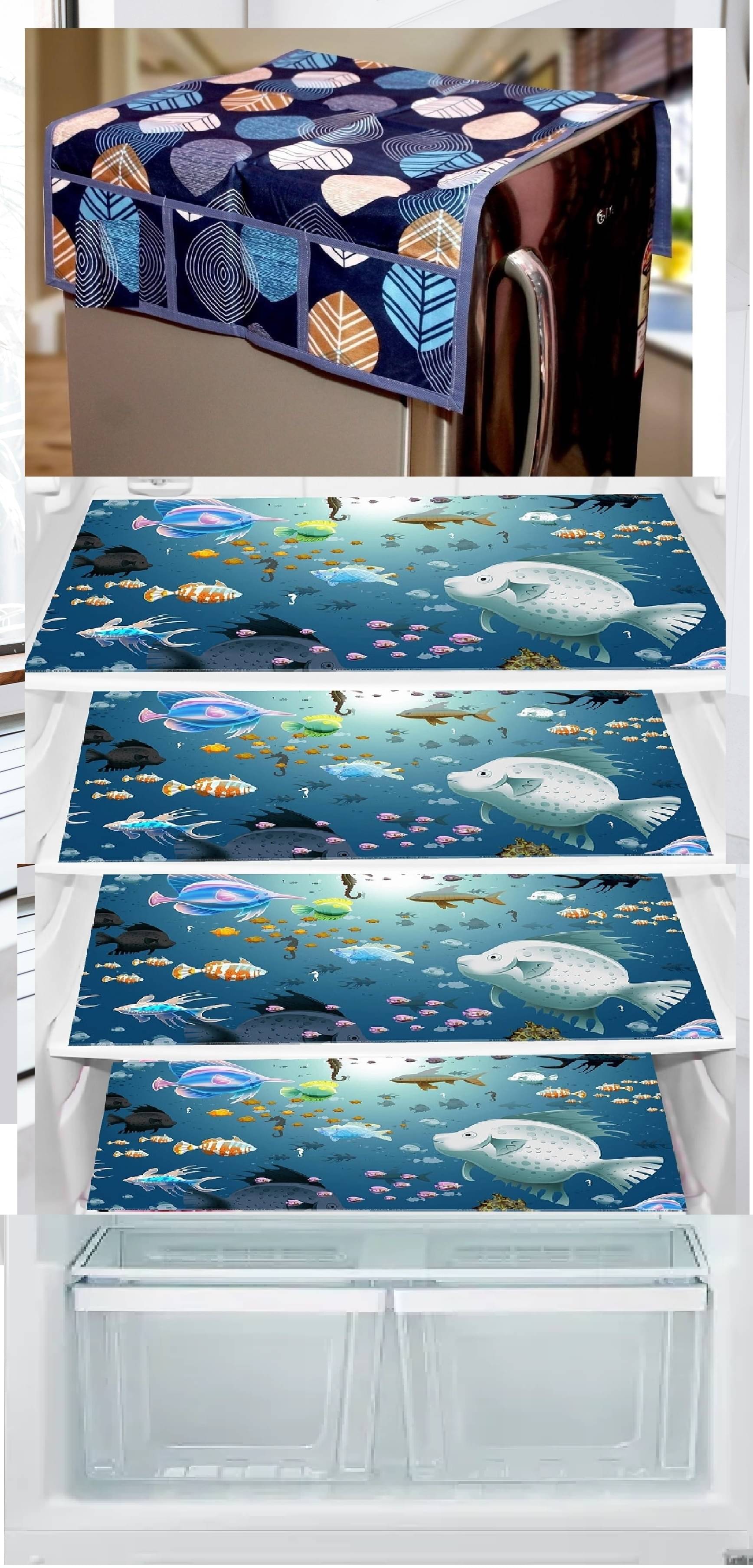 Revexo PVC Solid Fridge Covers ( 40 32 ) Pack of 6 - Multicolor Revexo PVC Solid Fridge Covers ( 40 32 ) Pack of 6 - Multicolor