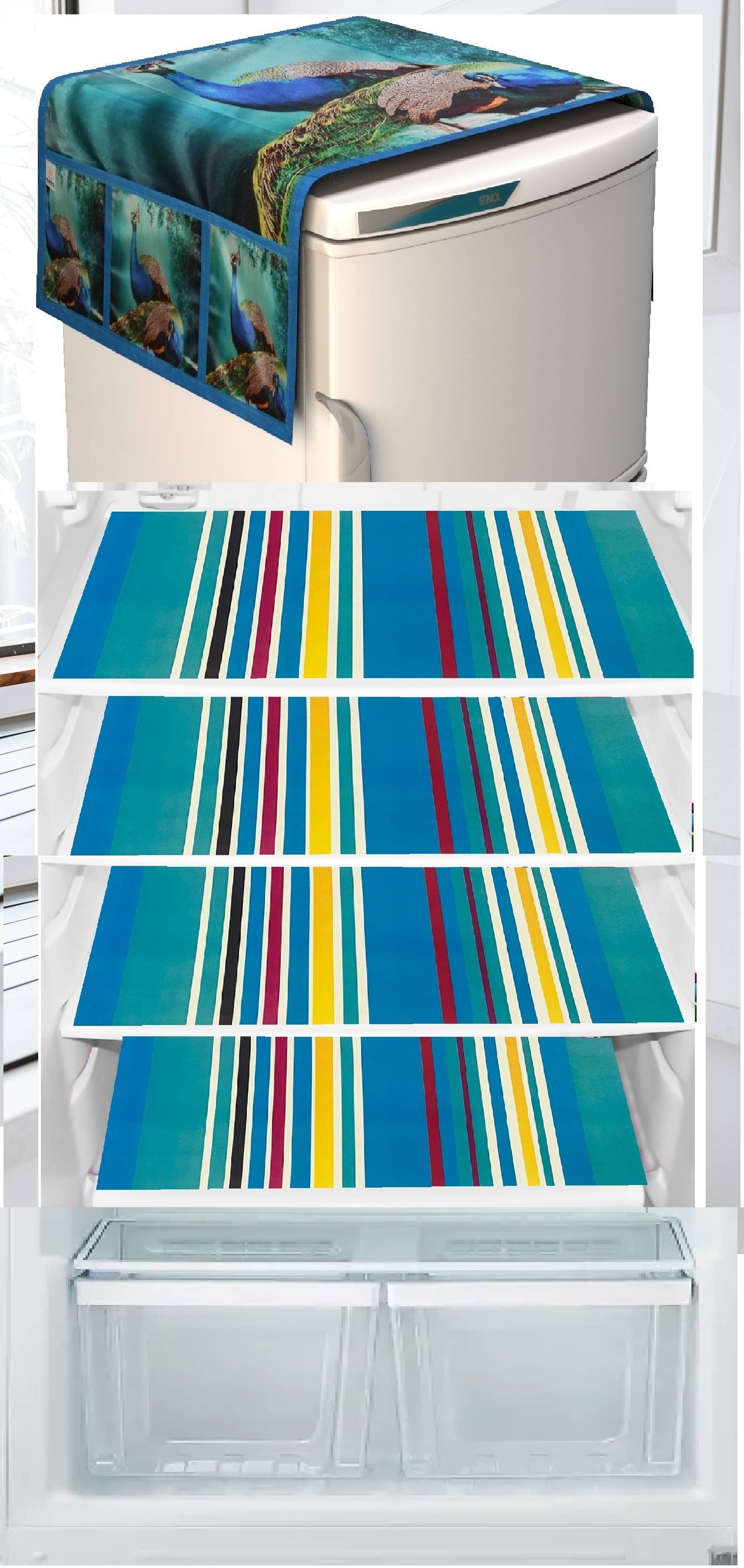 Revexo PVC Solid Fridge Covers ( 40 32 ) Pack of 6 - Multicolor Revexo PVC Solid Fridge Covers ( 40 32 ) Pack of 6 - Multicolor