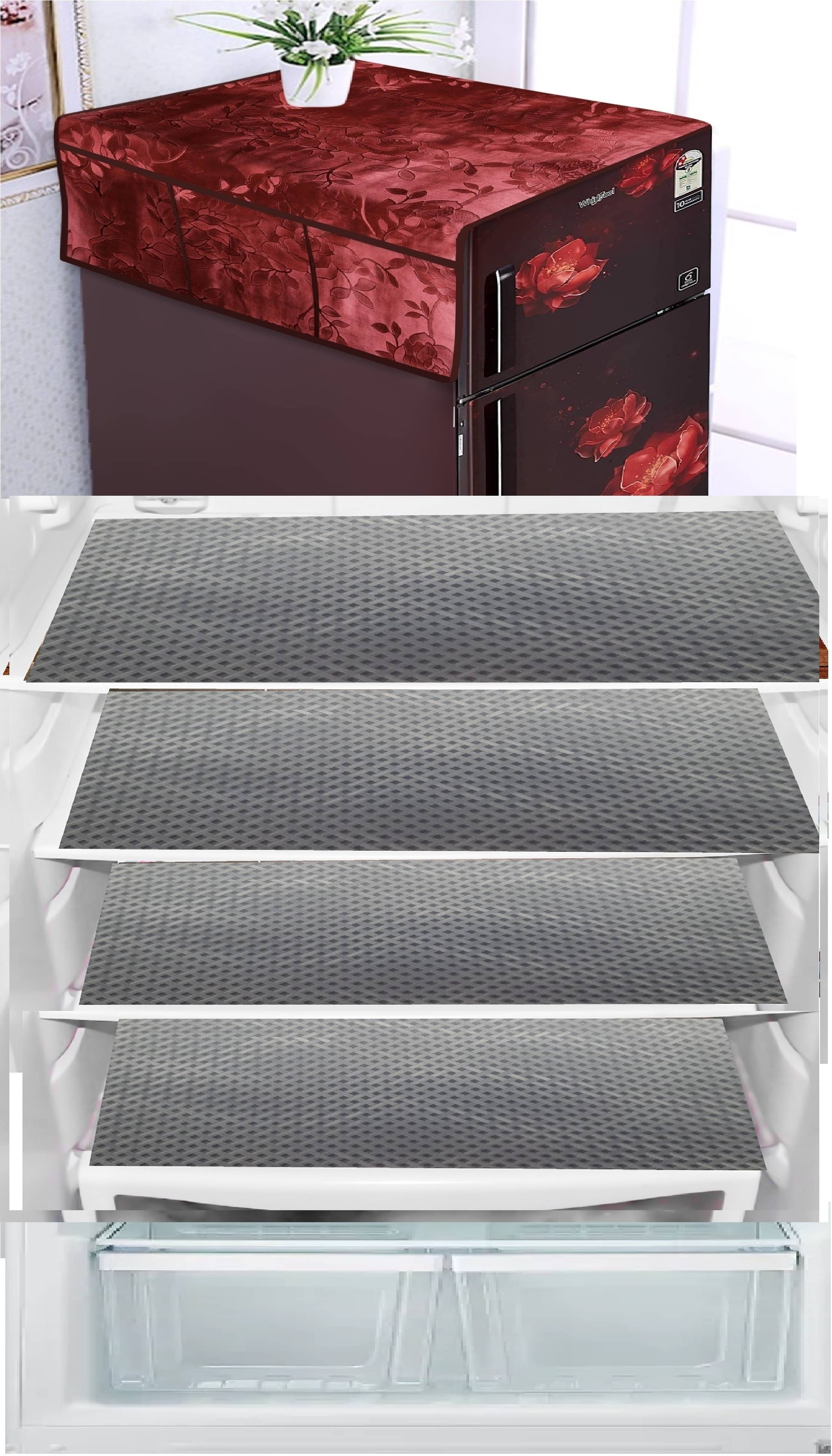 Revexo PVC Solid Fridge Covers ( 40 32 ) Pack of 6 - Multicolor Revexo PVC Solid Fridge Covers ( 40 32 ) Pack of 6 - Multicolor