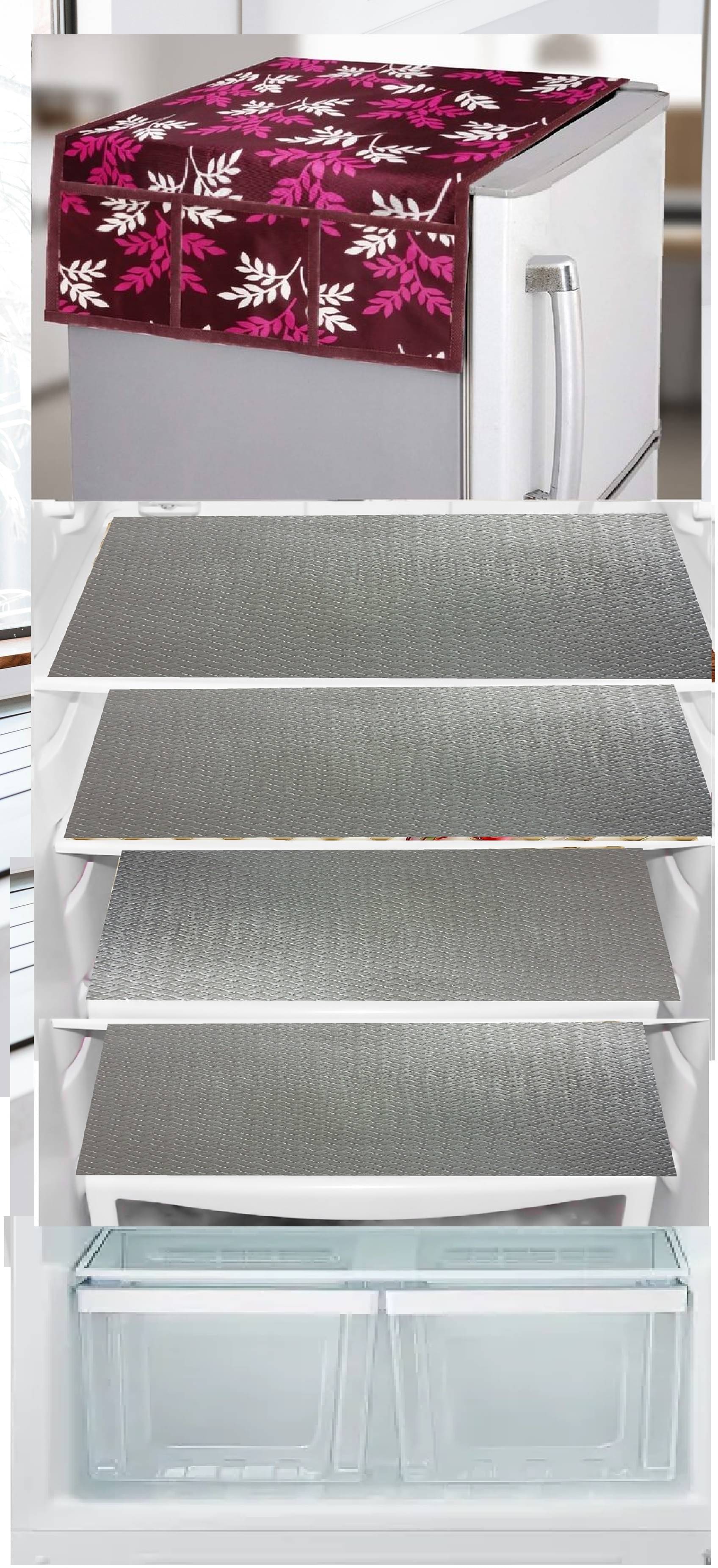     			Revexo PVC Solid Fridge Covers ( 40 32 ) Pack of 6 - Multicolor