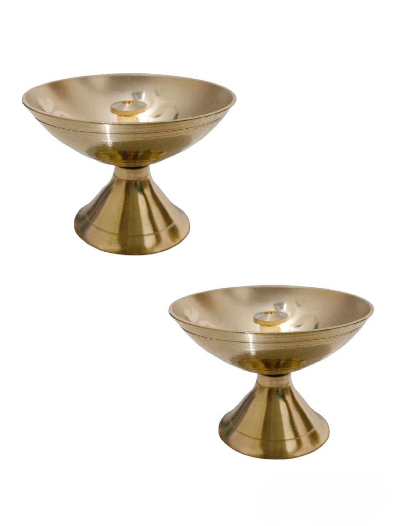     			Spherulemuster Brass Table Diya - Pack of 2