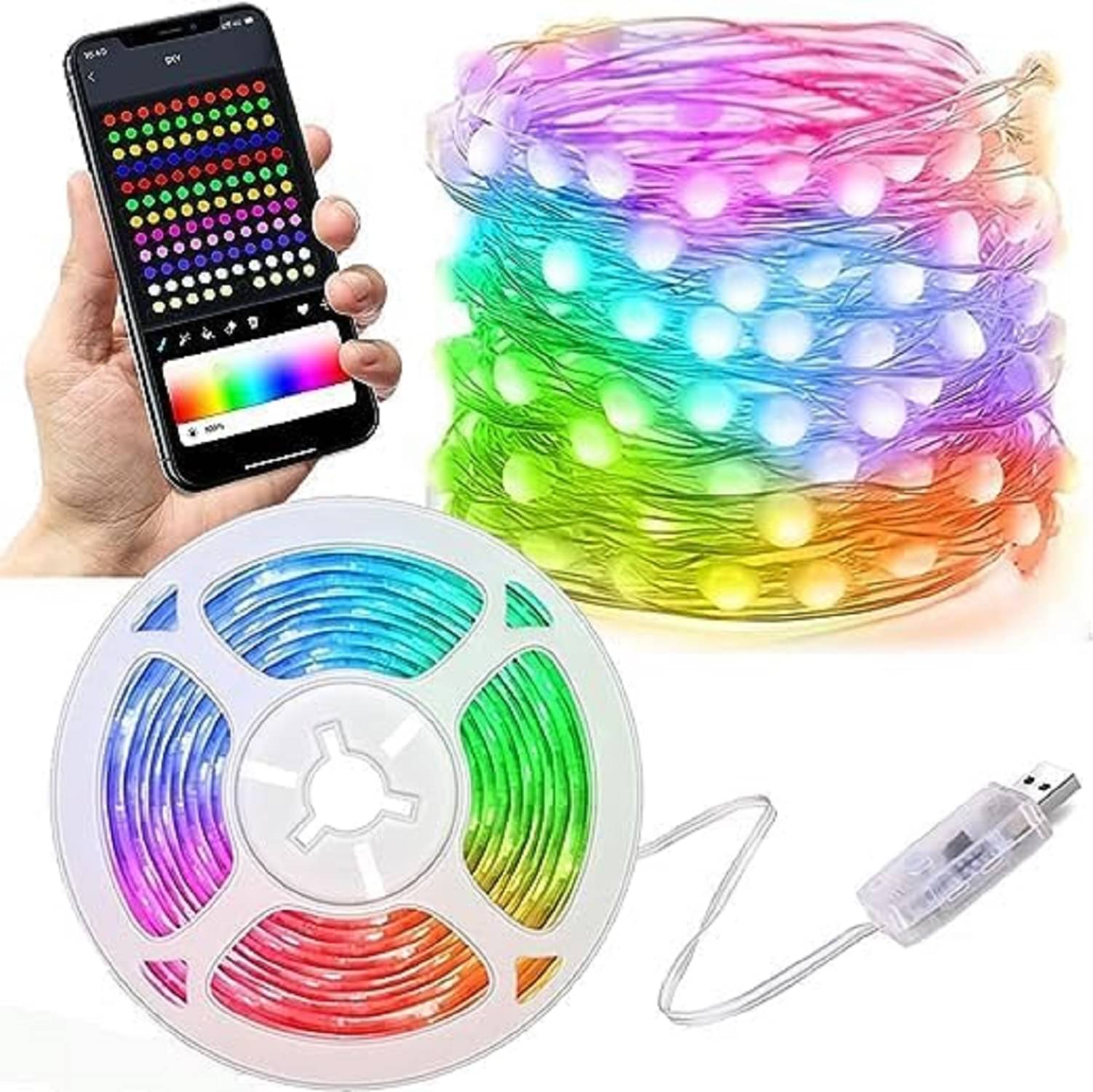     			VAIBHAVI Twenty 4X7 Multicolor 10 Mtr LED Strip ( Pack of 1 )