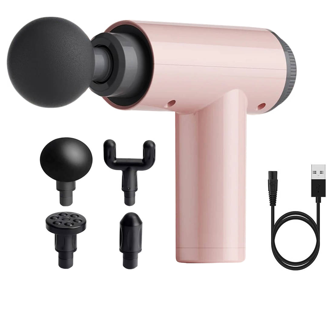     			Vertical9 Gun Massager with 4 Heads Pink Battery Operated Massagers