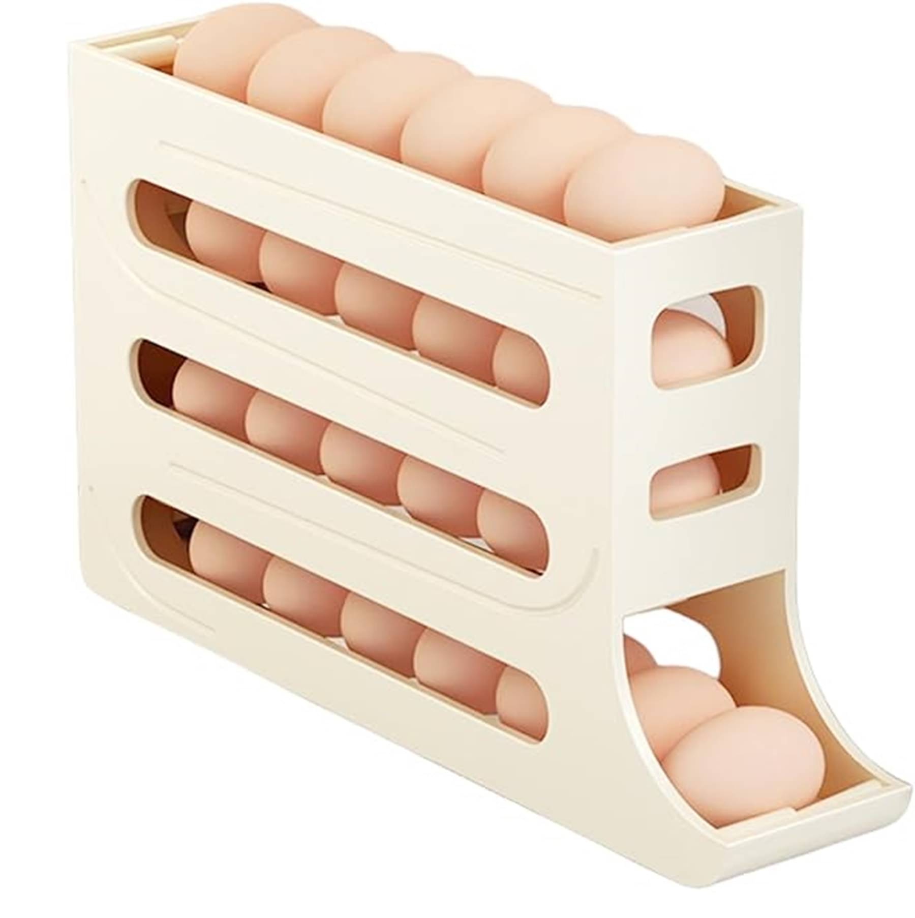 Analog Kitchenware Rolling 4 Layer Egg Plastic White Egg Container ( Set of 1 ) Analog Kitchenware Rolling 4 Layer Egg Plastic White Egg Container ( Set of 1 )
