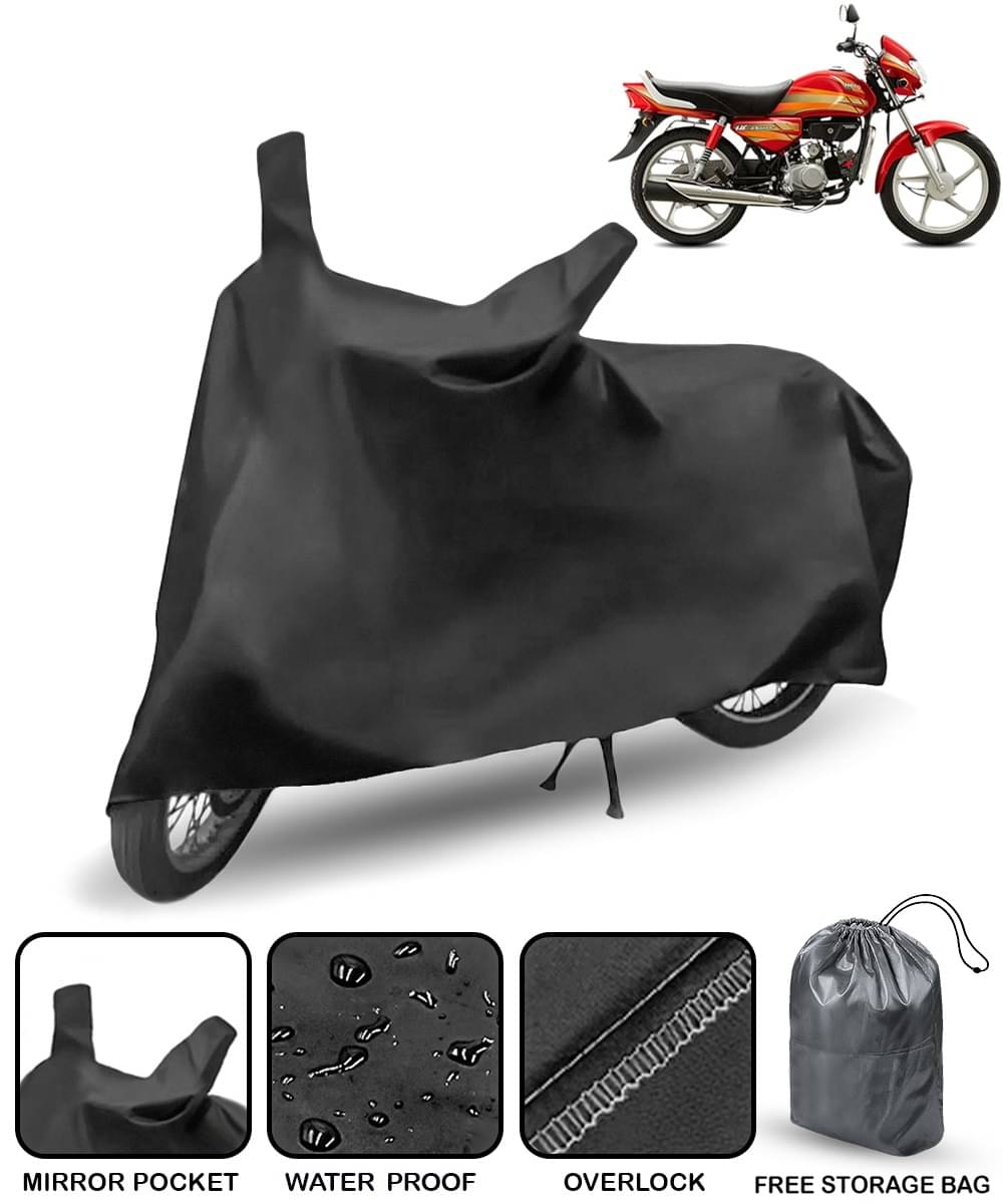     			CARNEST Bike Body Cover for Hero HF Deluxe Eco ( Pack of 1 ) , Black