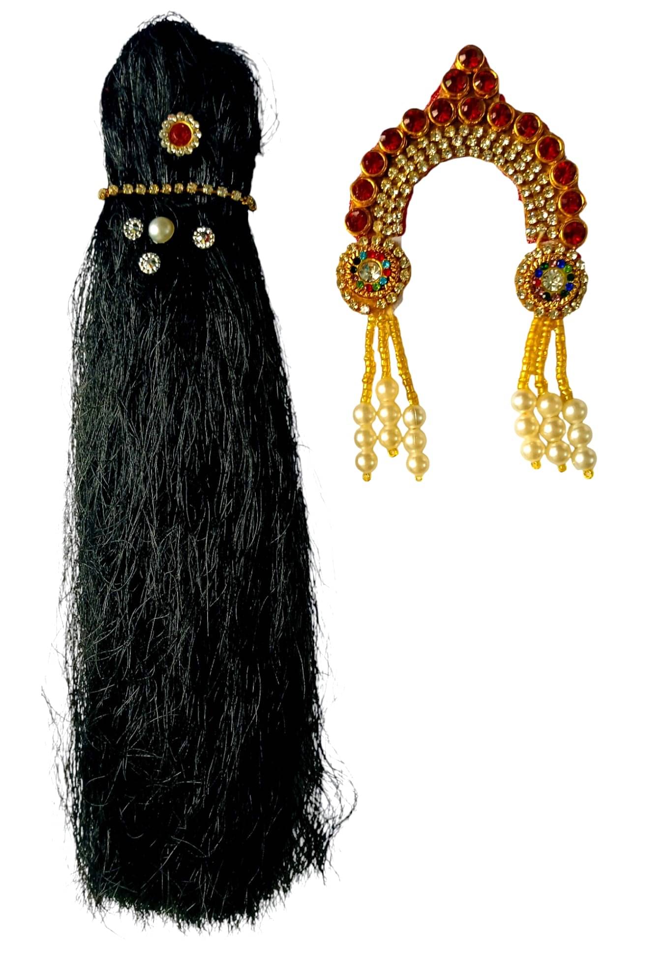     			Cherry Tree Radha Ji Red Crystal Jewellery ( Pack of 1 )